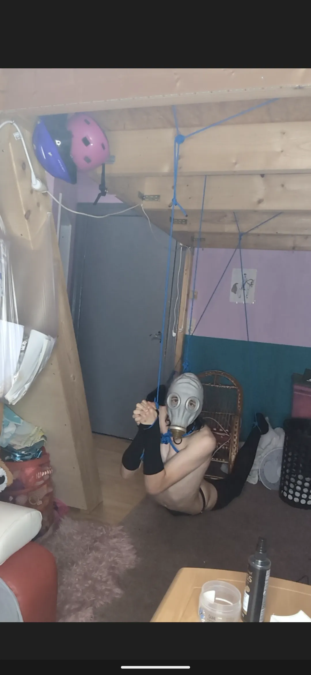 I surprisingly managed to suspend myself in selfbondage tho it needs some work