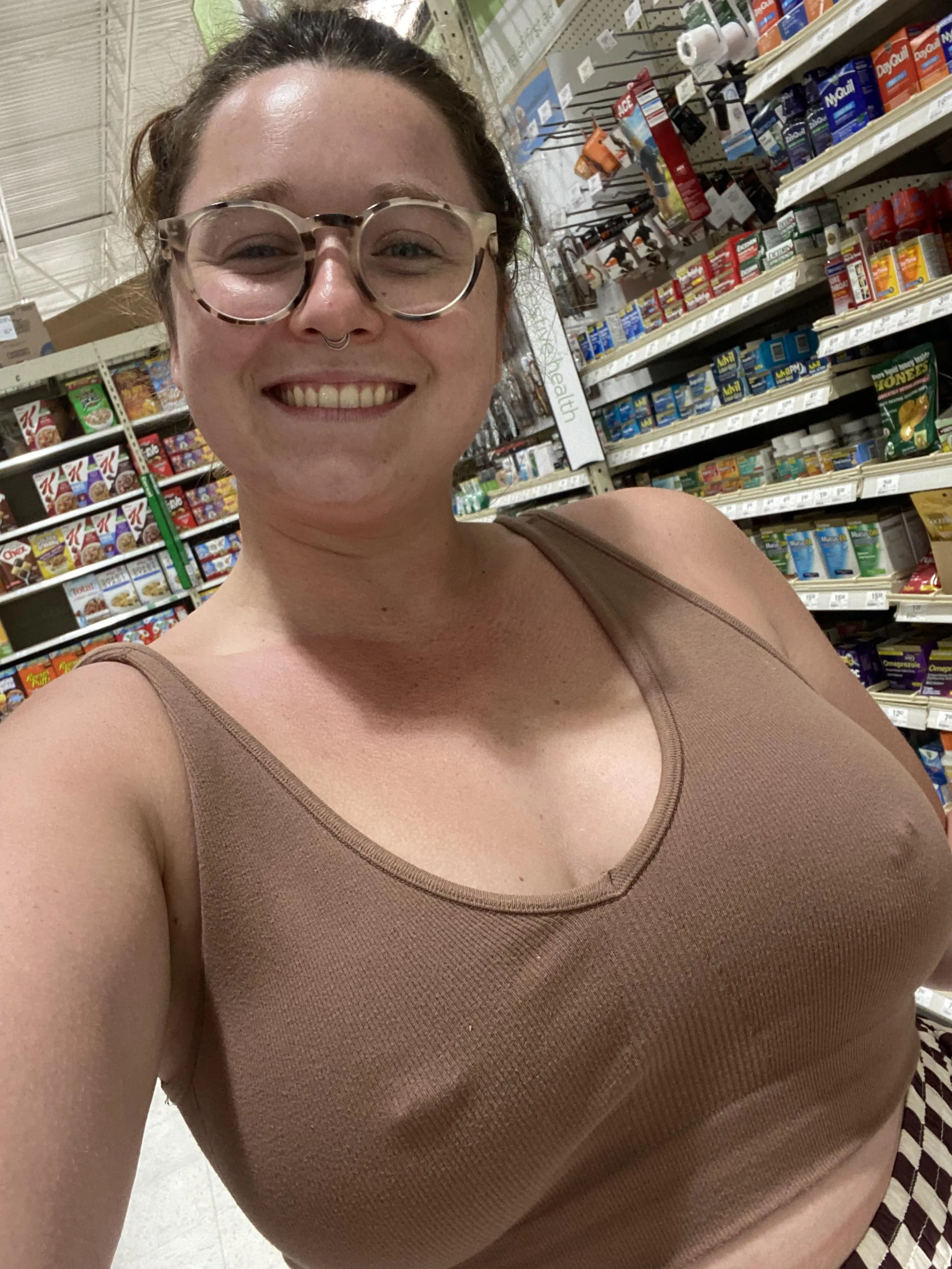 My nips noticed the AC blasting in the hardware store