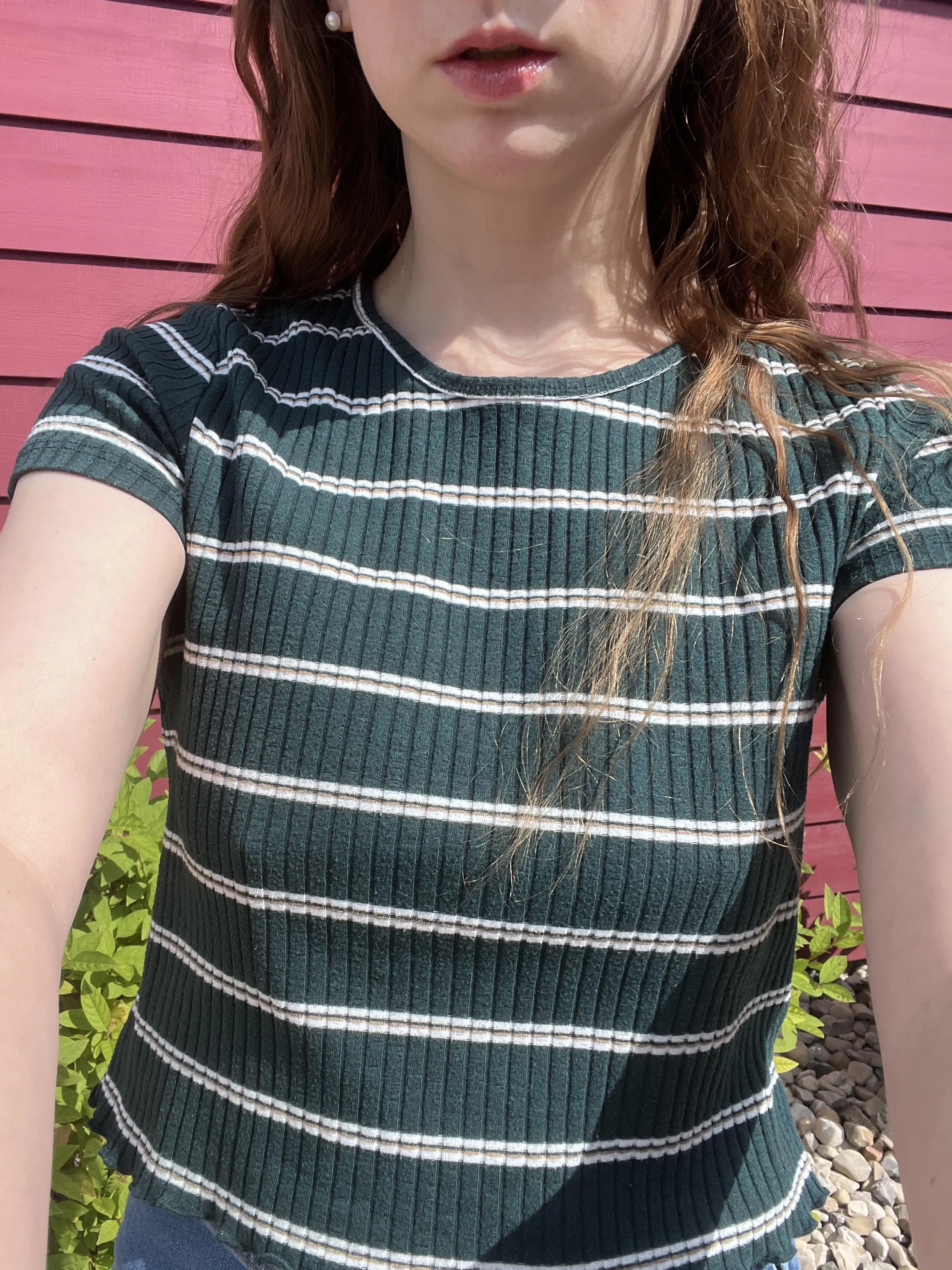 Enjoying the sunshine braless