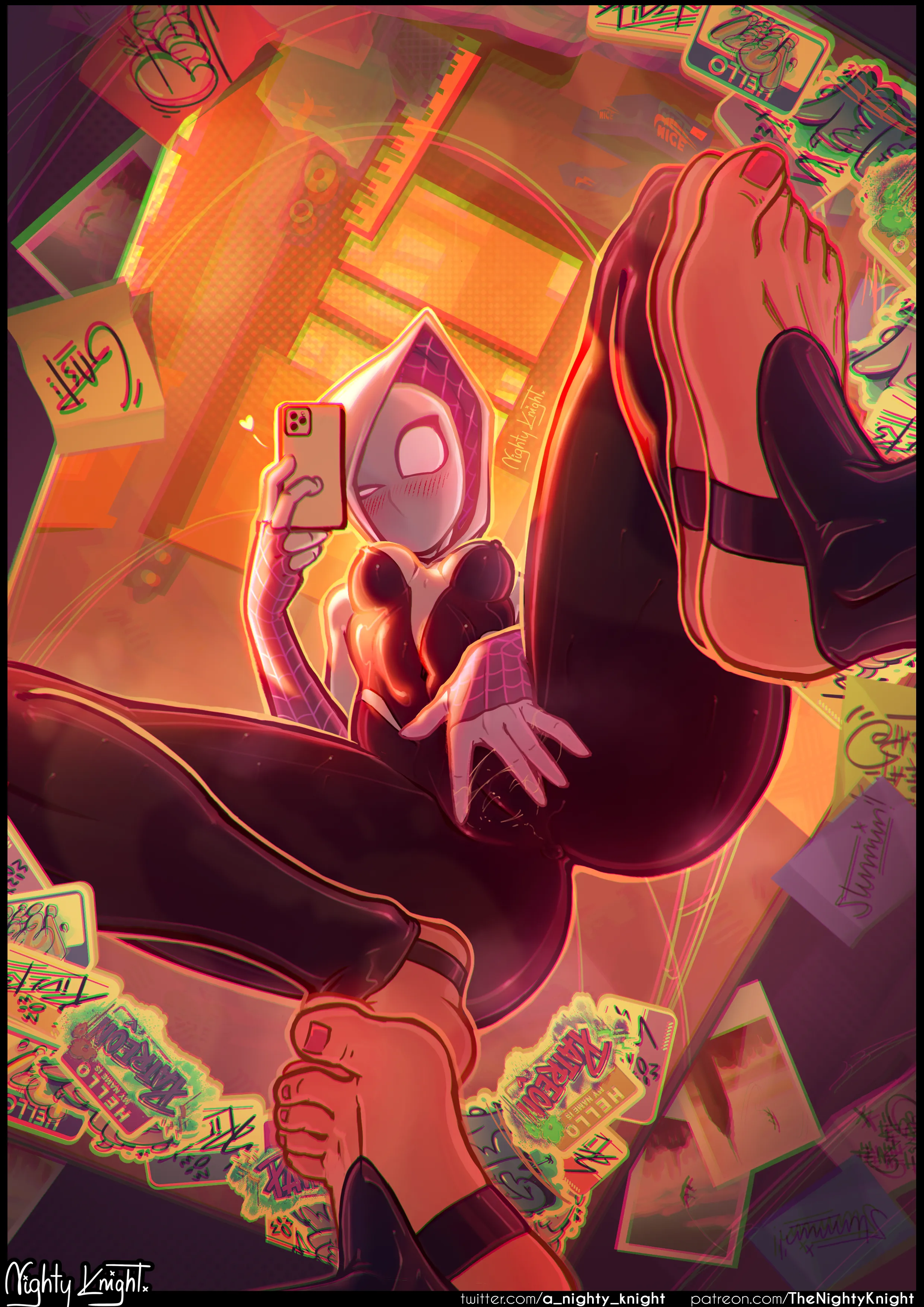 Spider-Gwen&#039;s costume mirror selfie by me