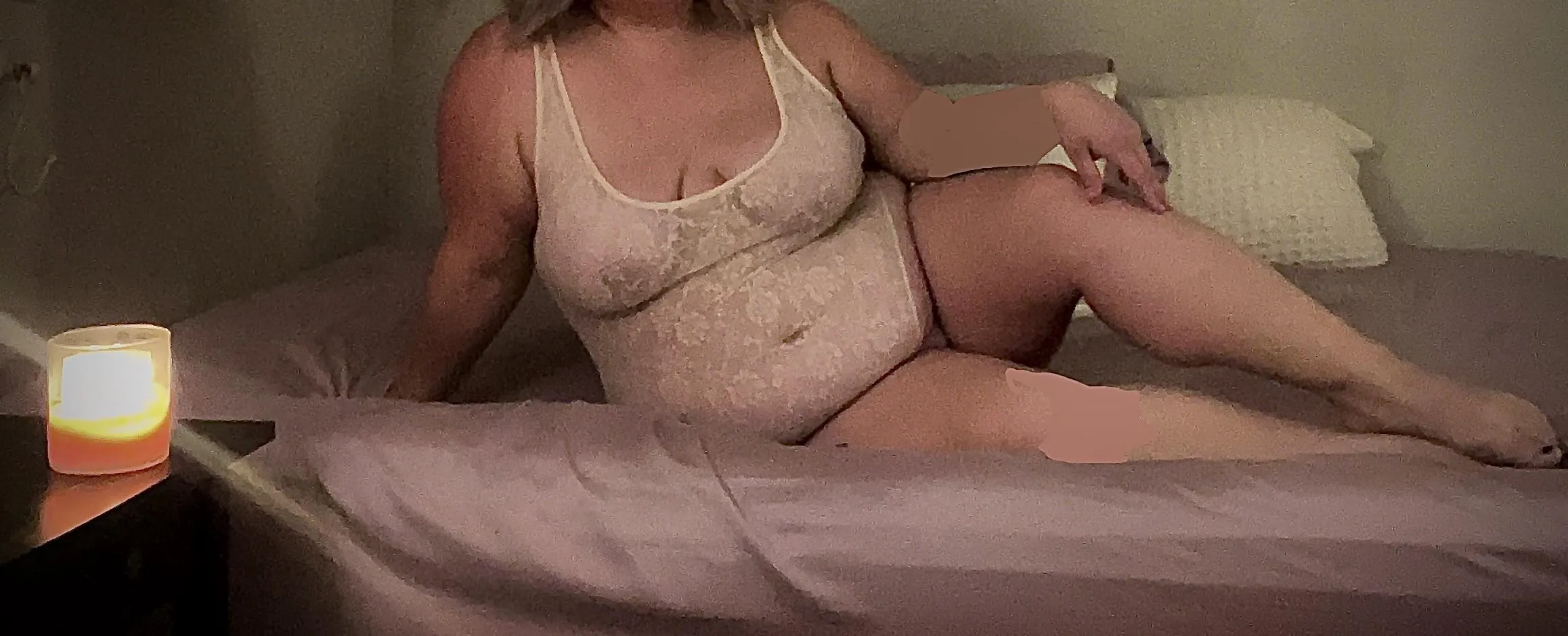 POV you come home from work and find me like this in our bedroom