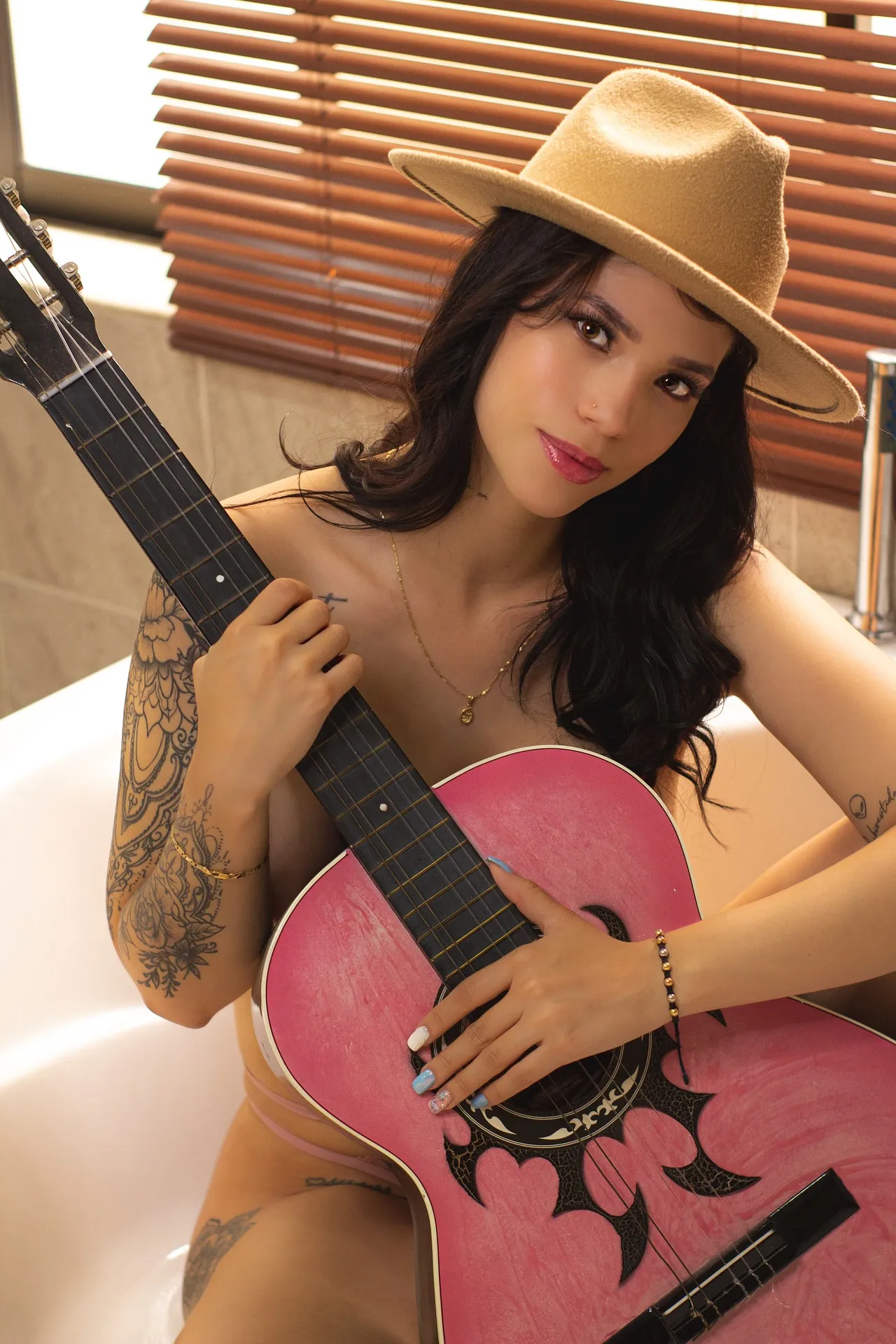 A Country Girl and her Guitar by Juan Henao