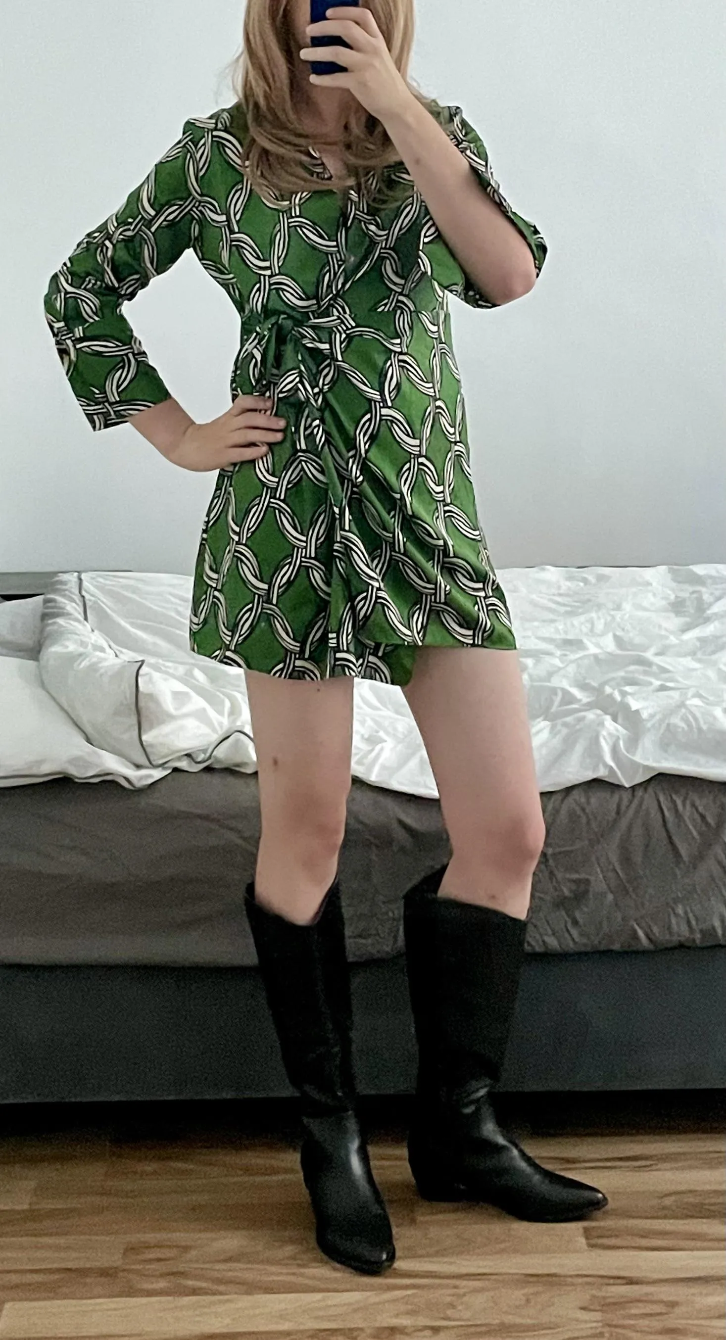 Never thought a sundress and leather boots could go so well together!