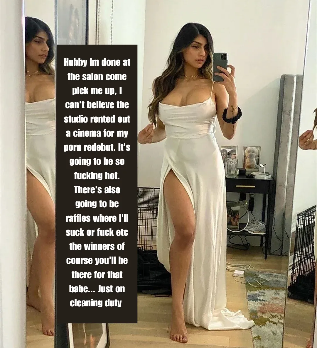 Your just as excited as she is, but a supportive cuck husband to Mia Khalifa always is