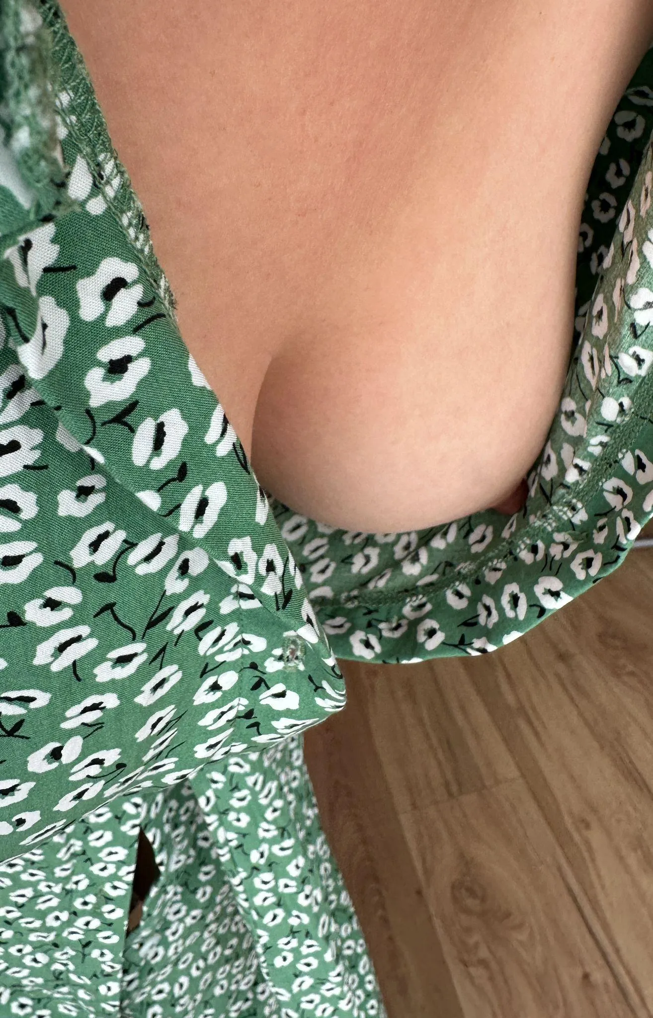 This shirt irritates my breasts a lot, do you think I can sit like this in the office?