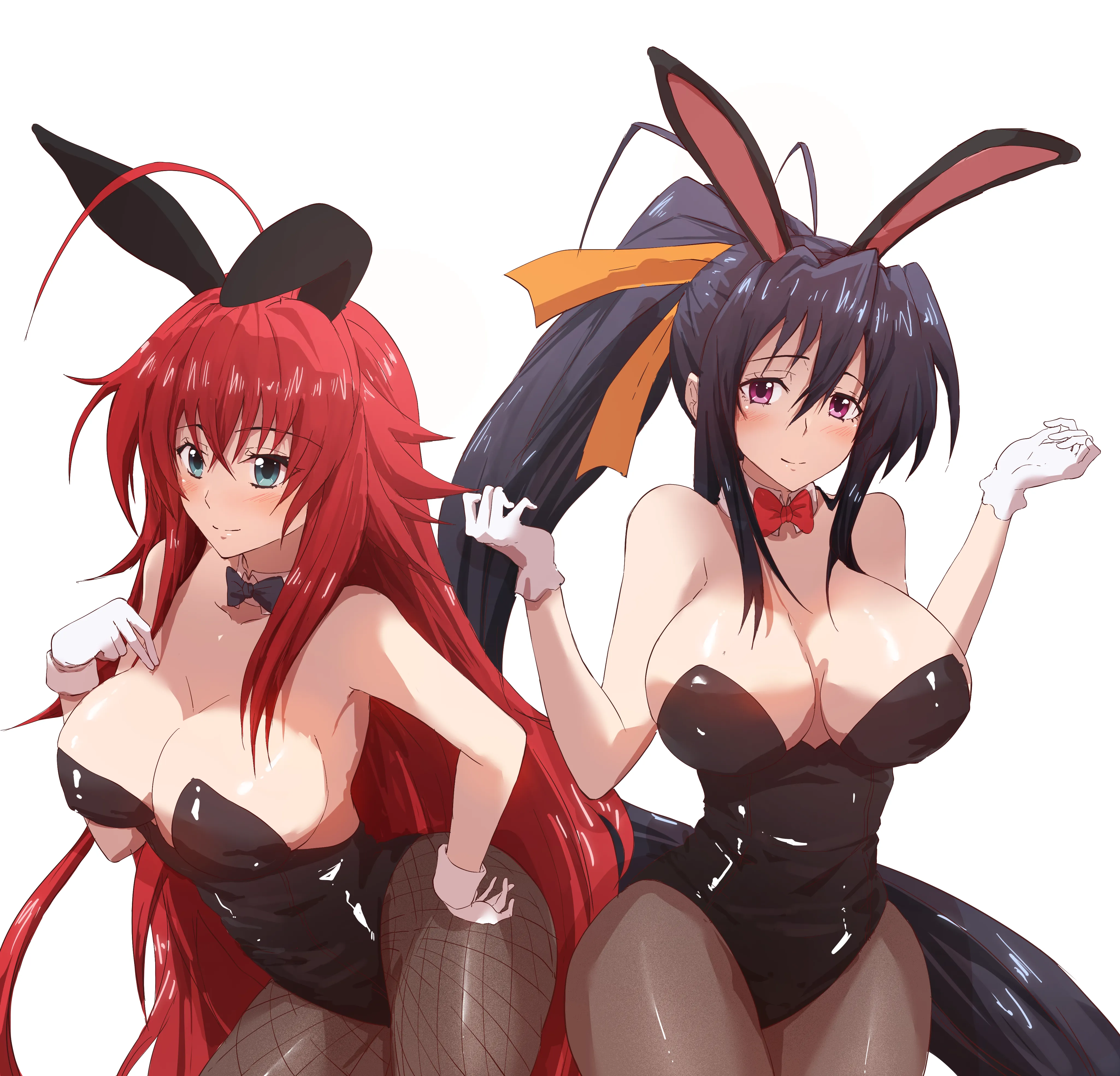 Rias and Akeno Bunny girl  Art by artntai on X