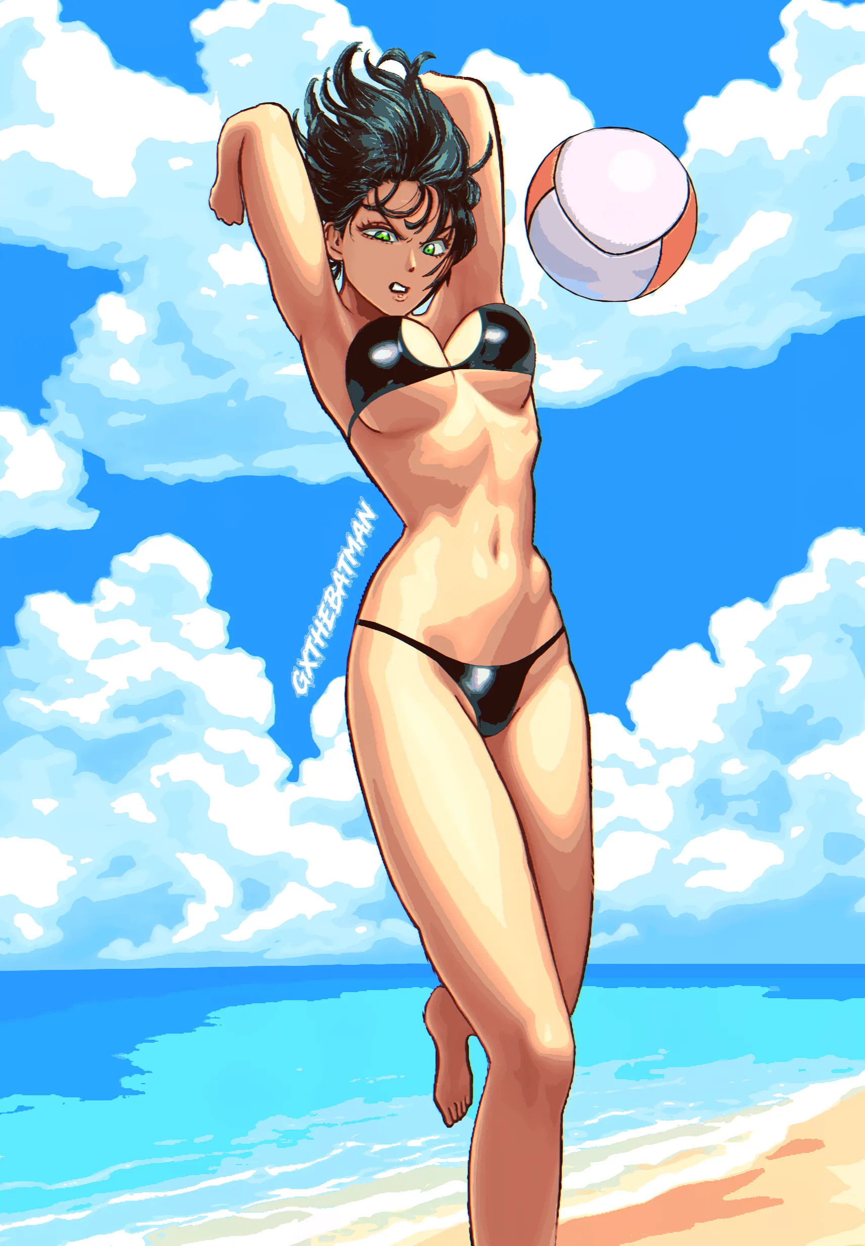 Fubuki playing with a ball One Punch Man