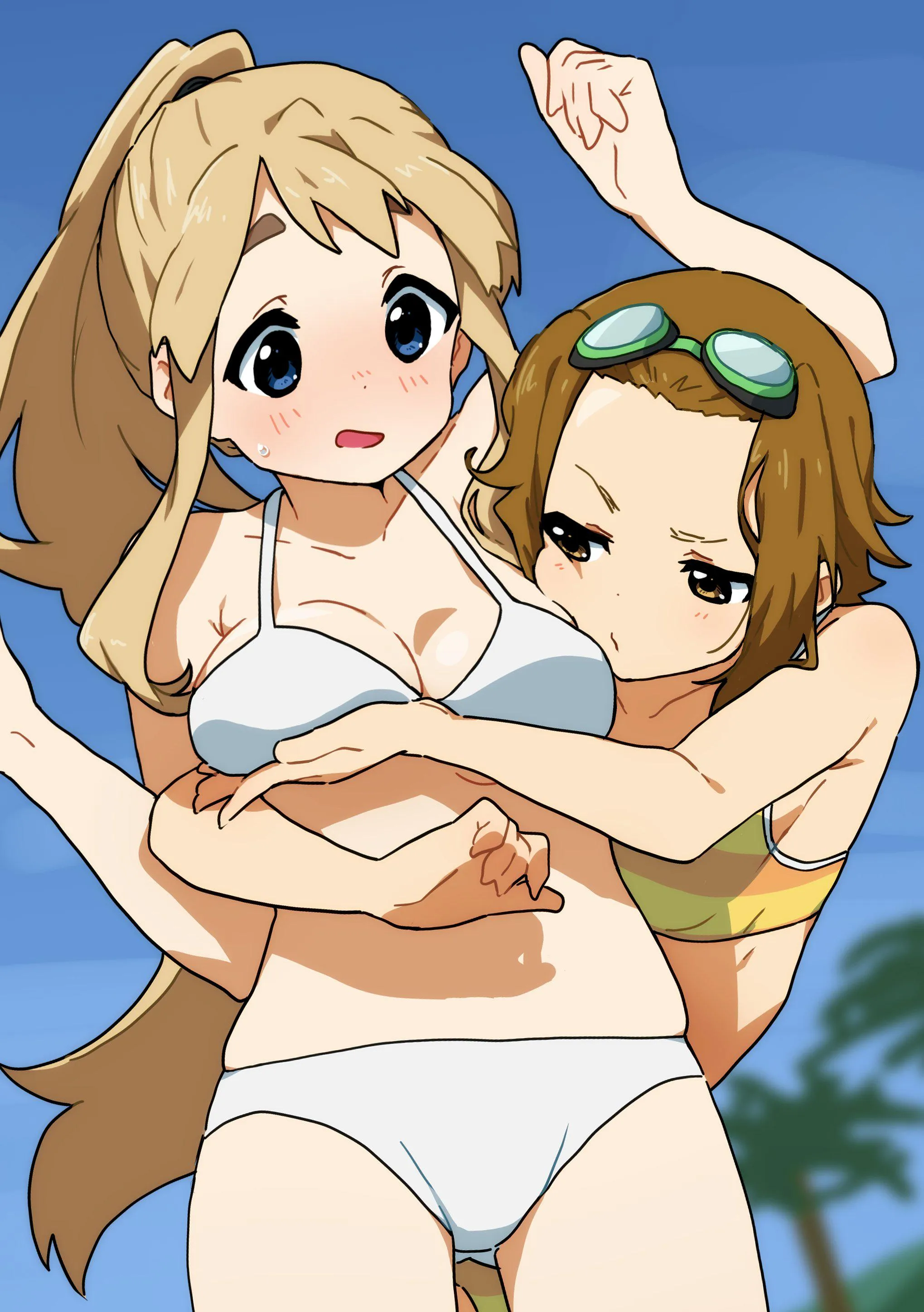 Artist きっち Ritsu inspecting Mugi&#039;s milk jugs