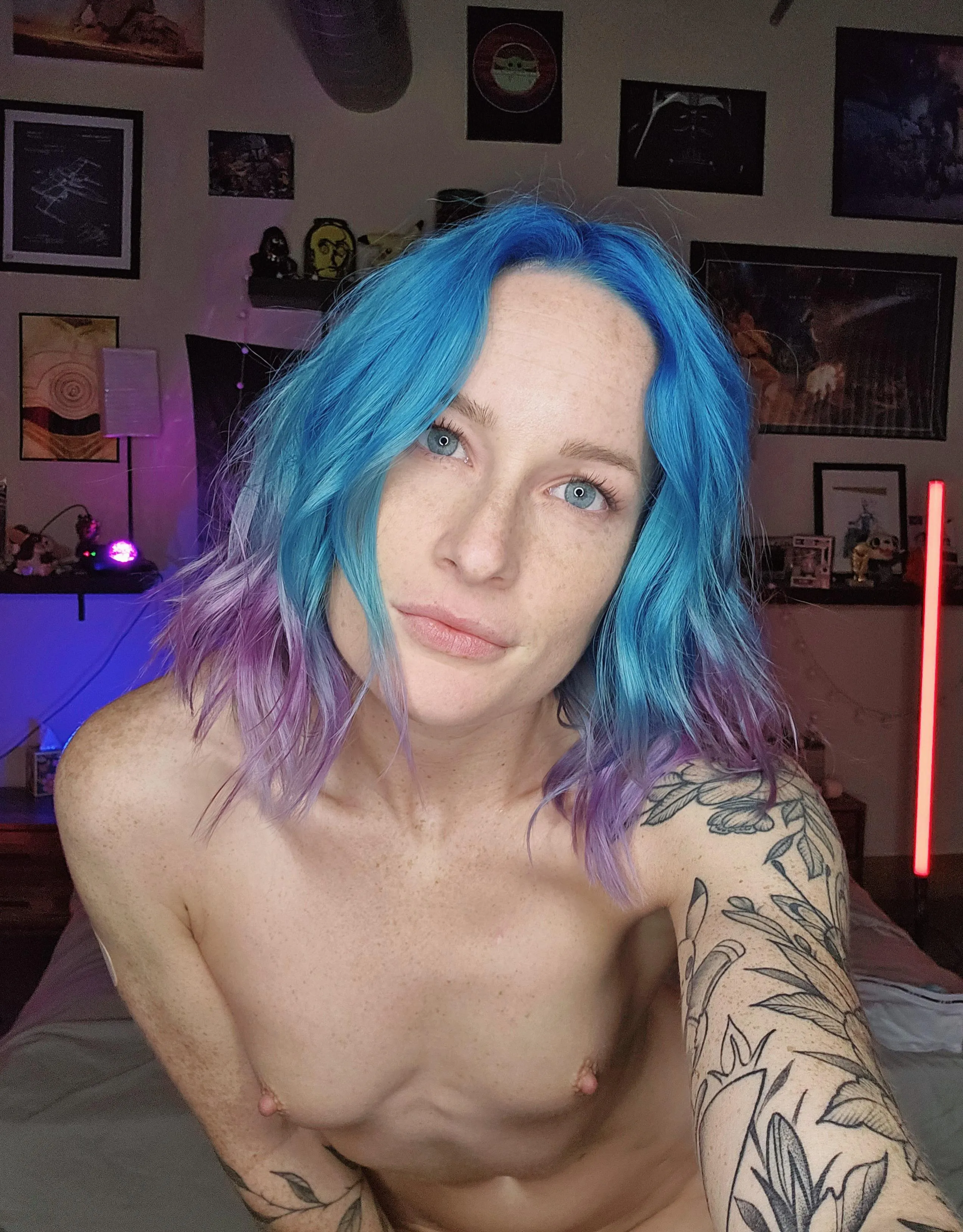 Blue Hair  Small Tits