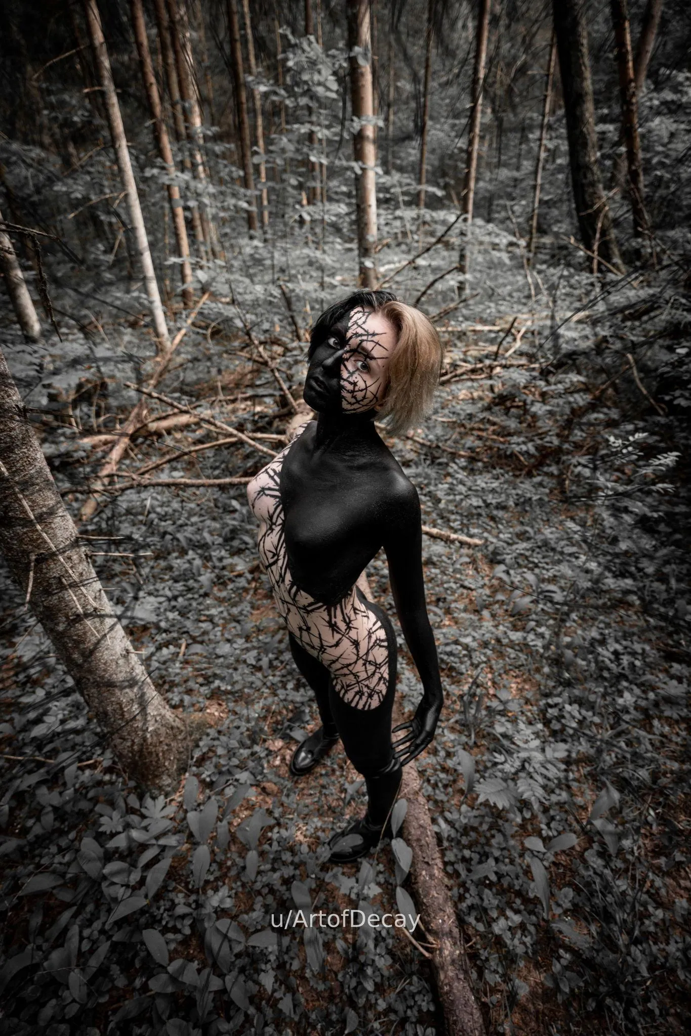 Black body painting by Decay model Margo Kuzina photo by Roycoreroy