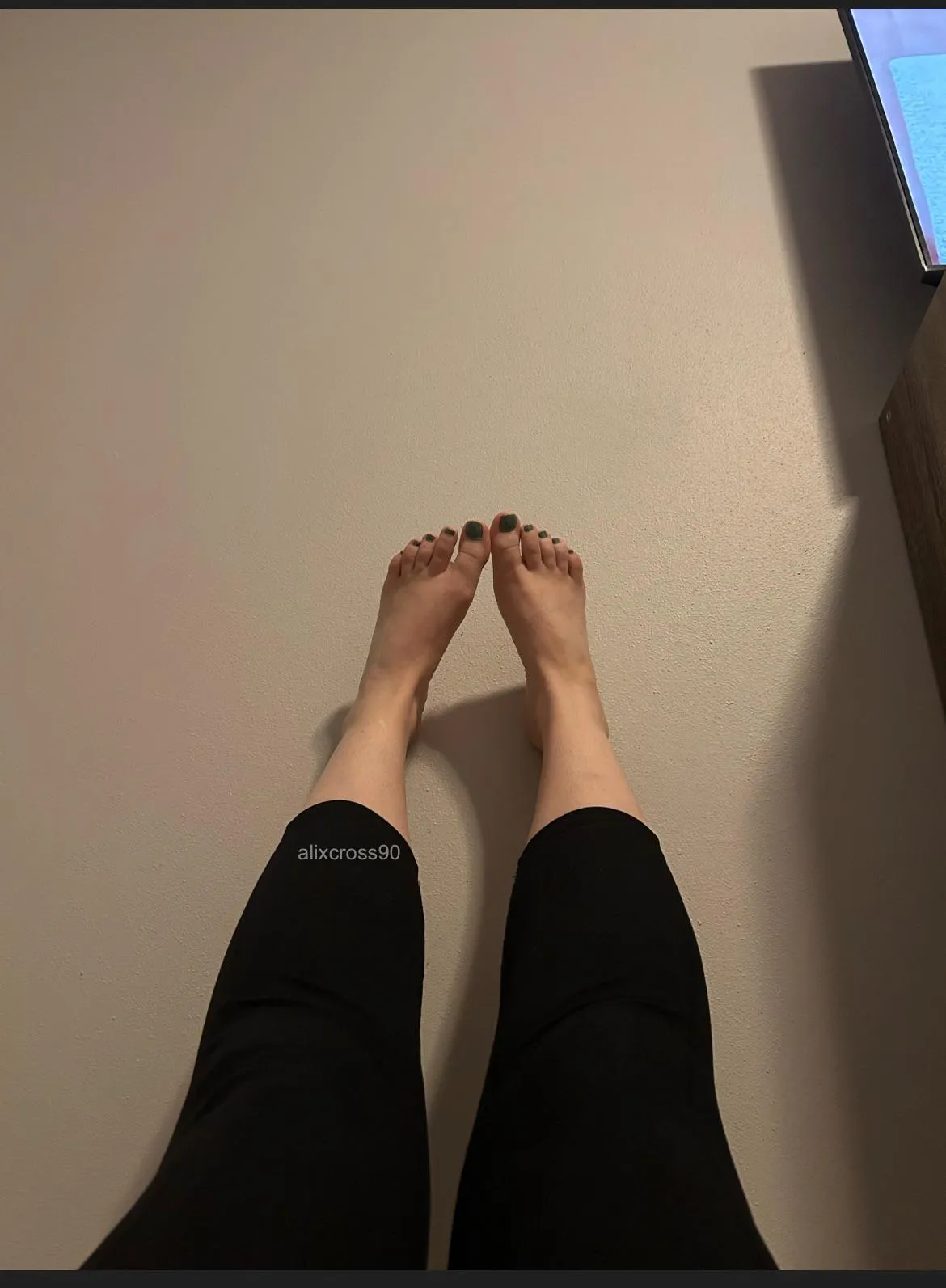 Would you be mad if my feet were on your wall?