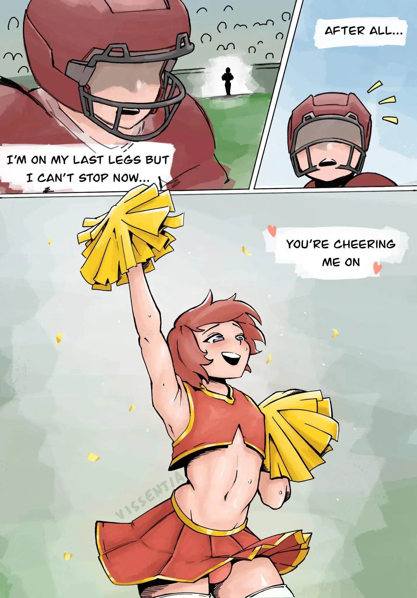 Me cheering my bf on