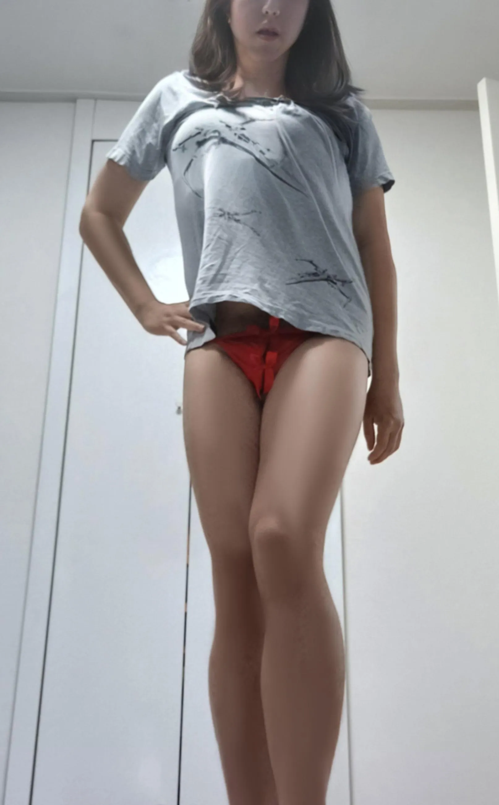 Re-posting a pic from earlier this month because I liked how the red lingerie looked. Thought my fellow geeky girls might appreciate the X-Wing tee.