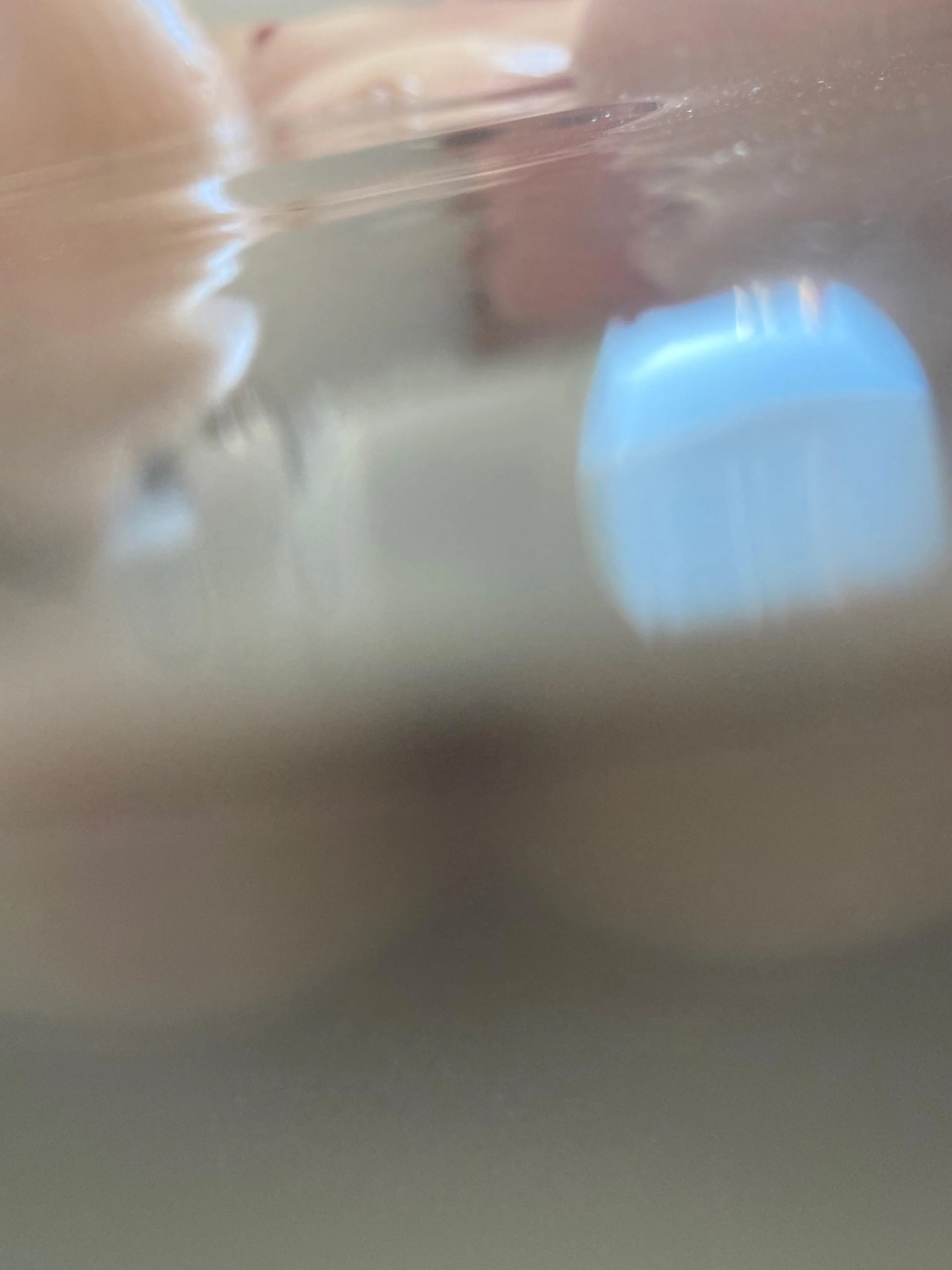 The last photo my phone took as I dropped it in the bath