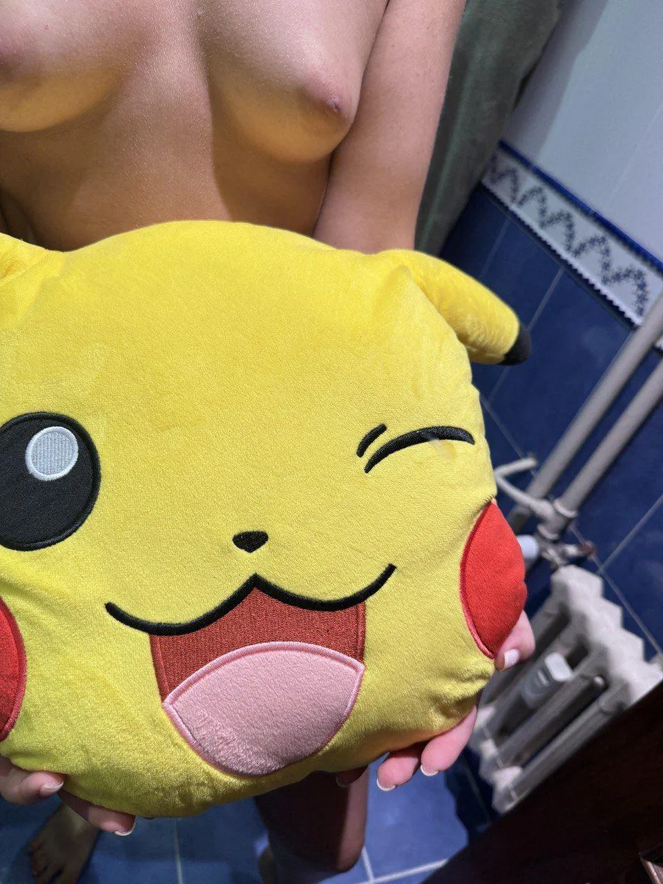 I think the poor pikachu got a cumshot in the eye F