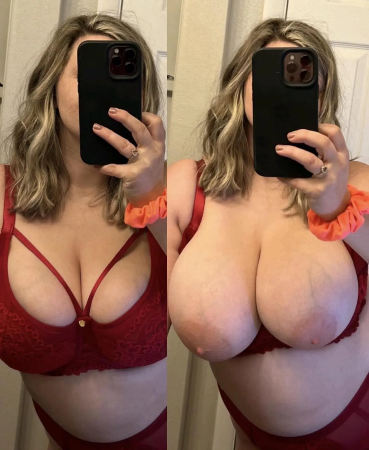 In and out of a 38G bra