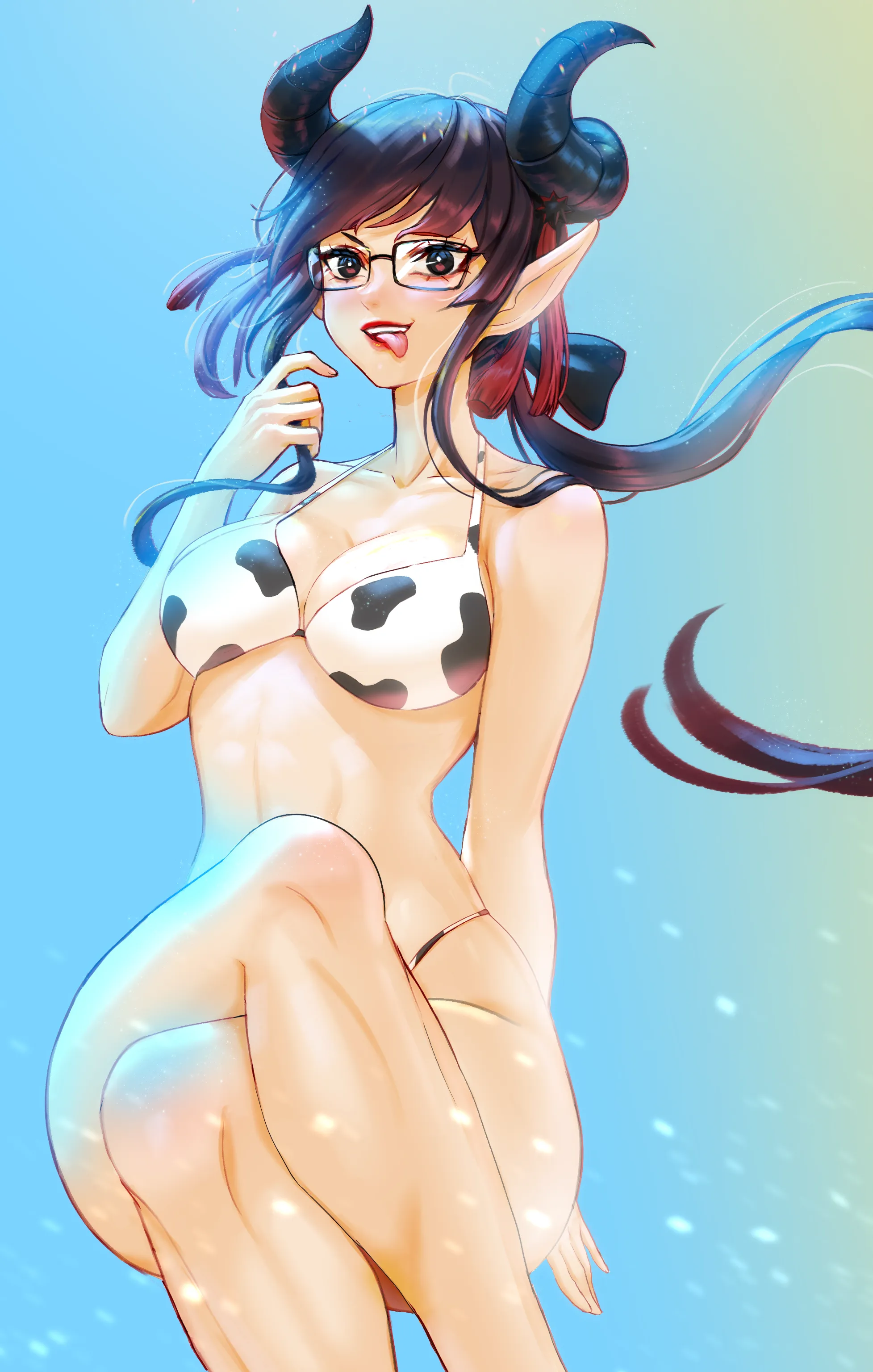 Demon YuuraYuura in Cowkini PNGtuber