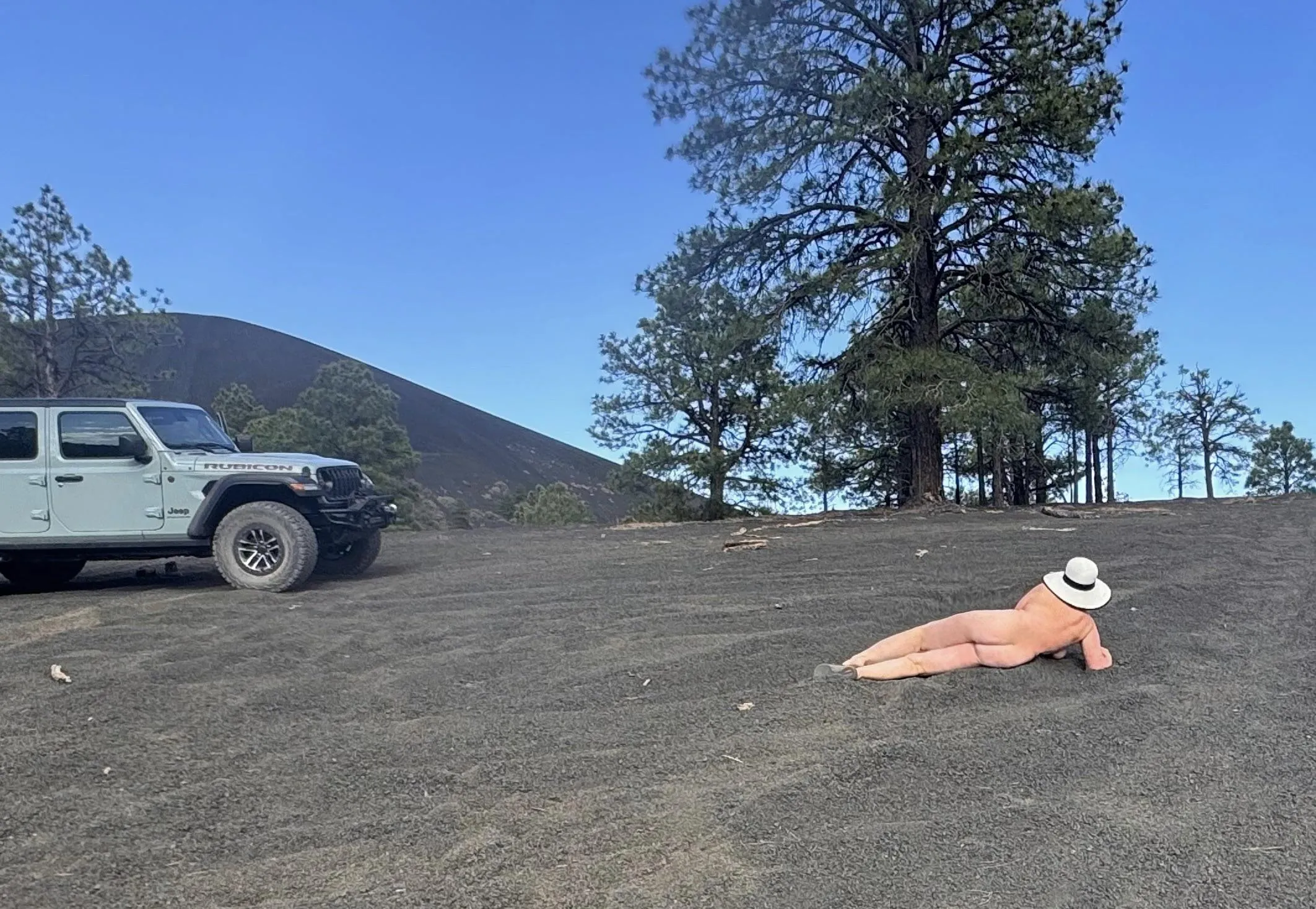 Jeeping Naked in the Cinders