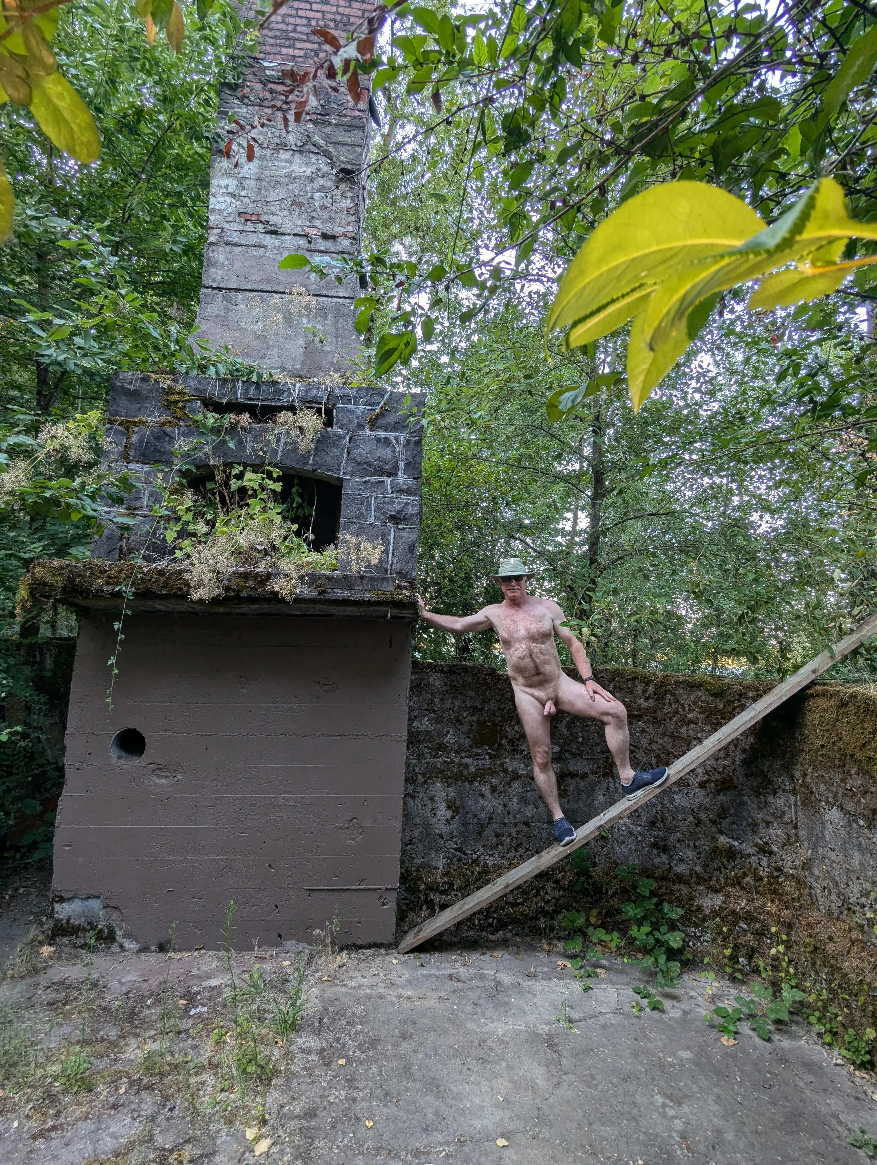 Exploring the ruins of an old lighthouse keepers residence.