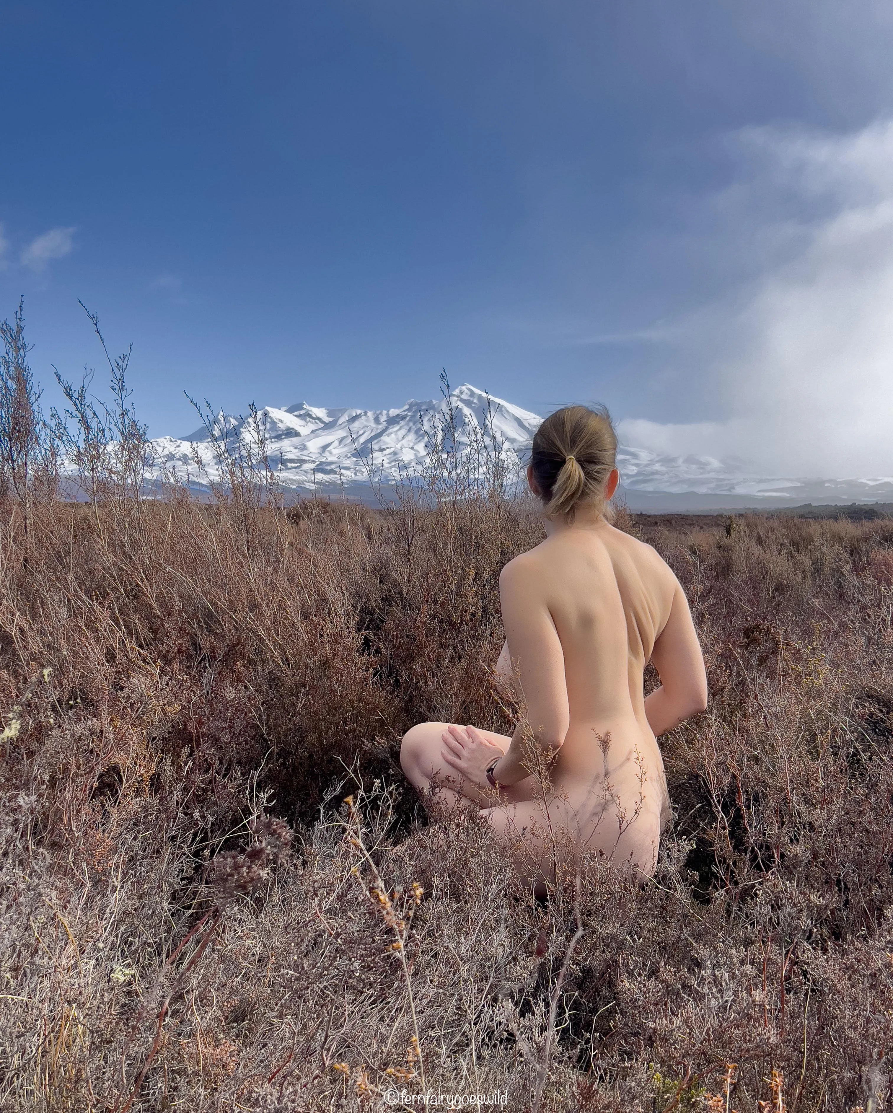 Naked in icy conditions in the southern hemisphere