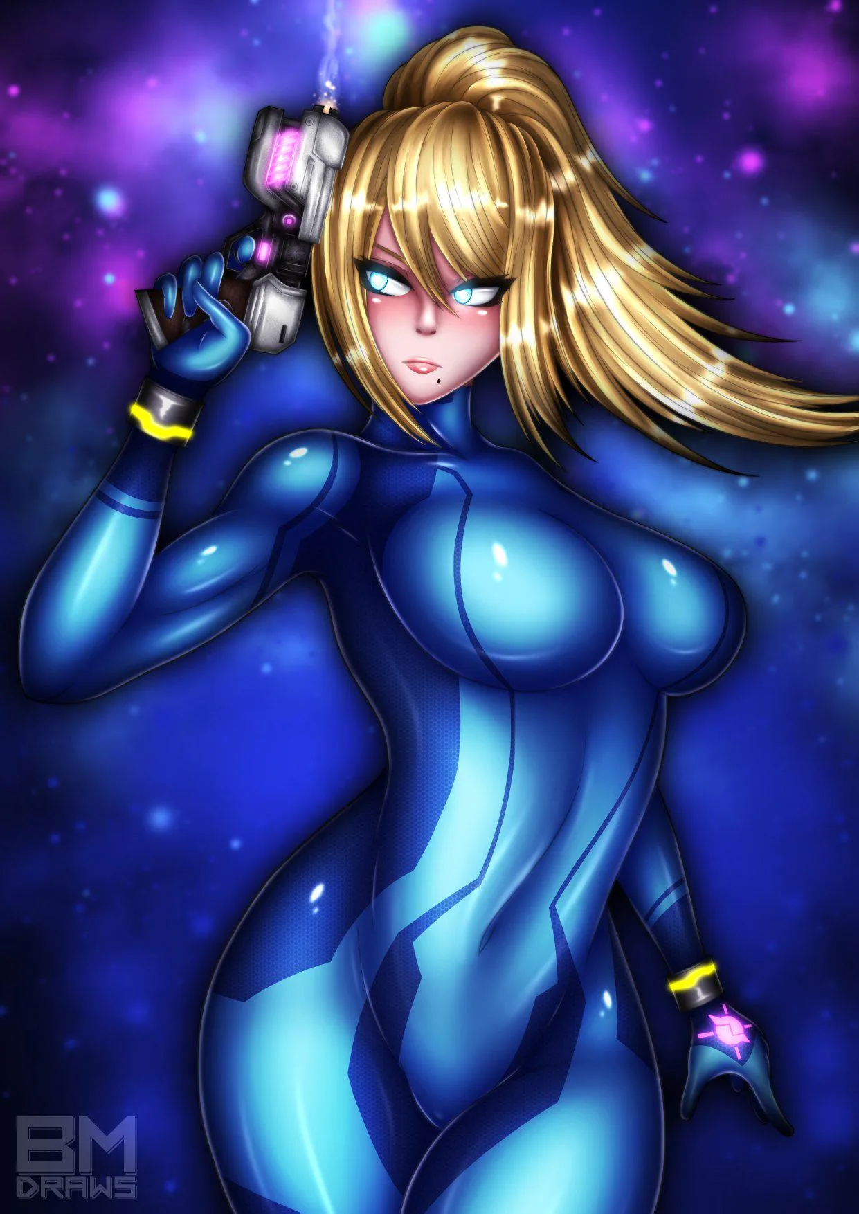 Zero Suit Samus Metroid art by me