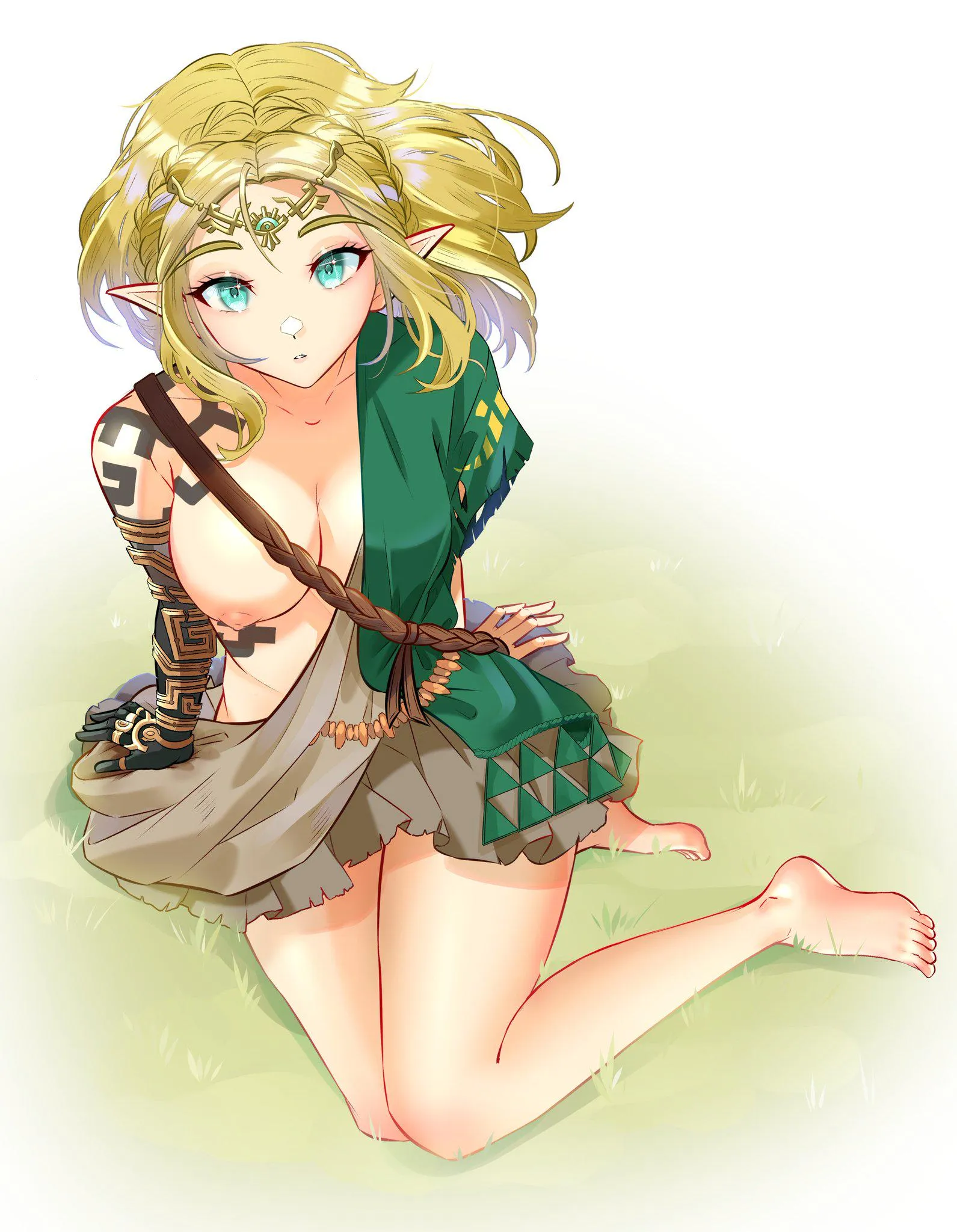 Zelda in the archaic tunic _meisaki_