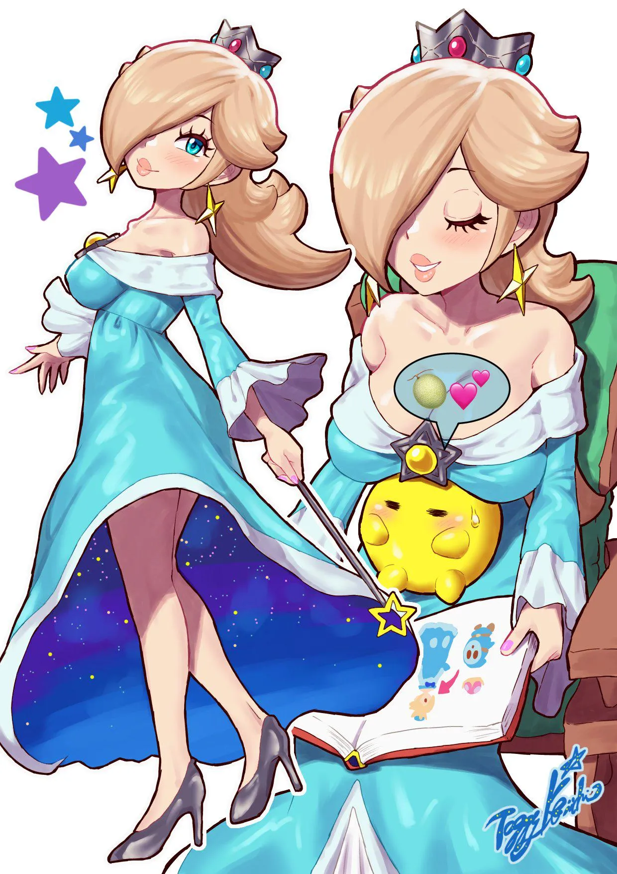 This Luma found the perfect place to rest as Rosalina reads a story. Toggy Keiichi