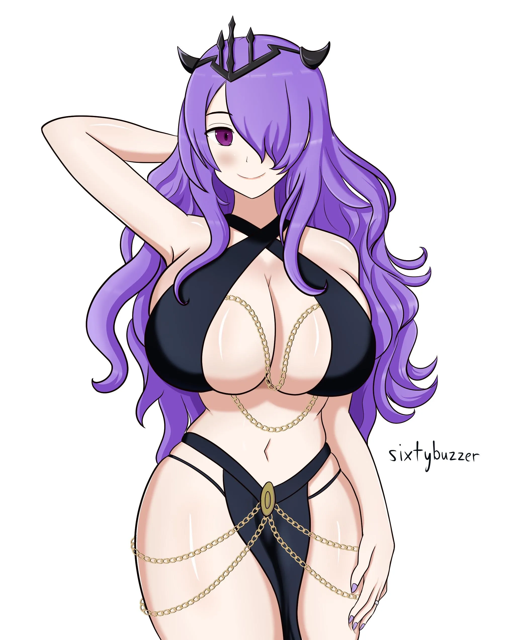 Camilla in the chained outfit OC