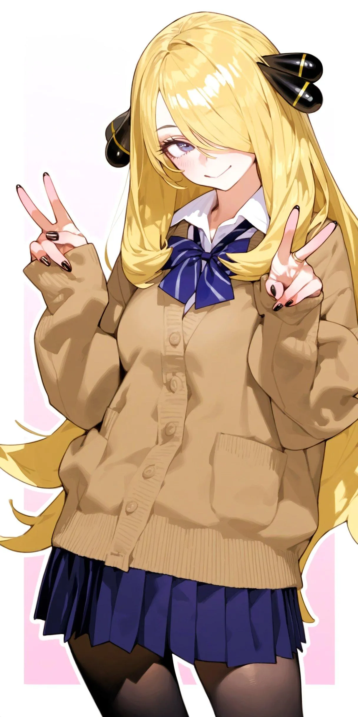 Cynthia in a School Uniform