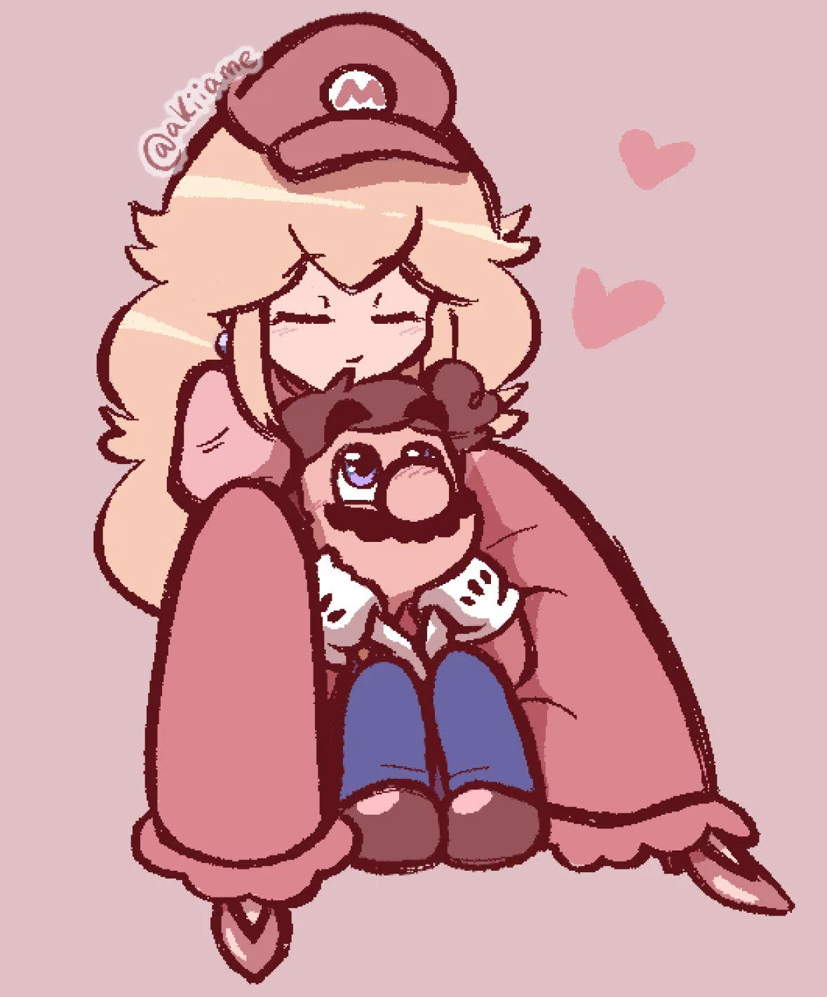 Sometimes you just need to sit and cuddle with your teddy bear boyfriend akiiame