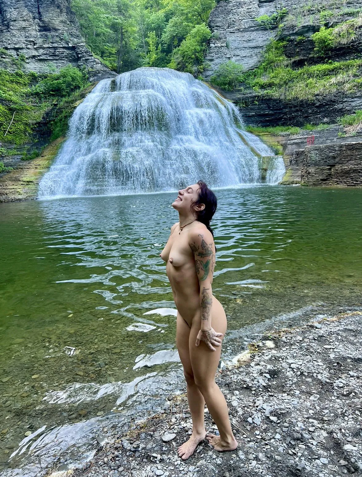 Took a Epic naked cold plunge swim upstate this weekend