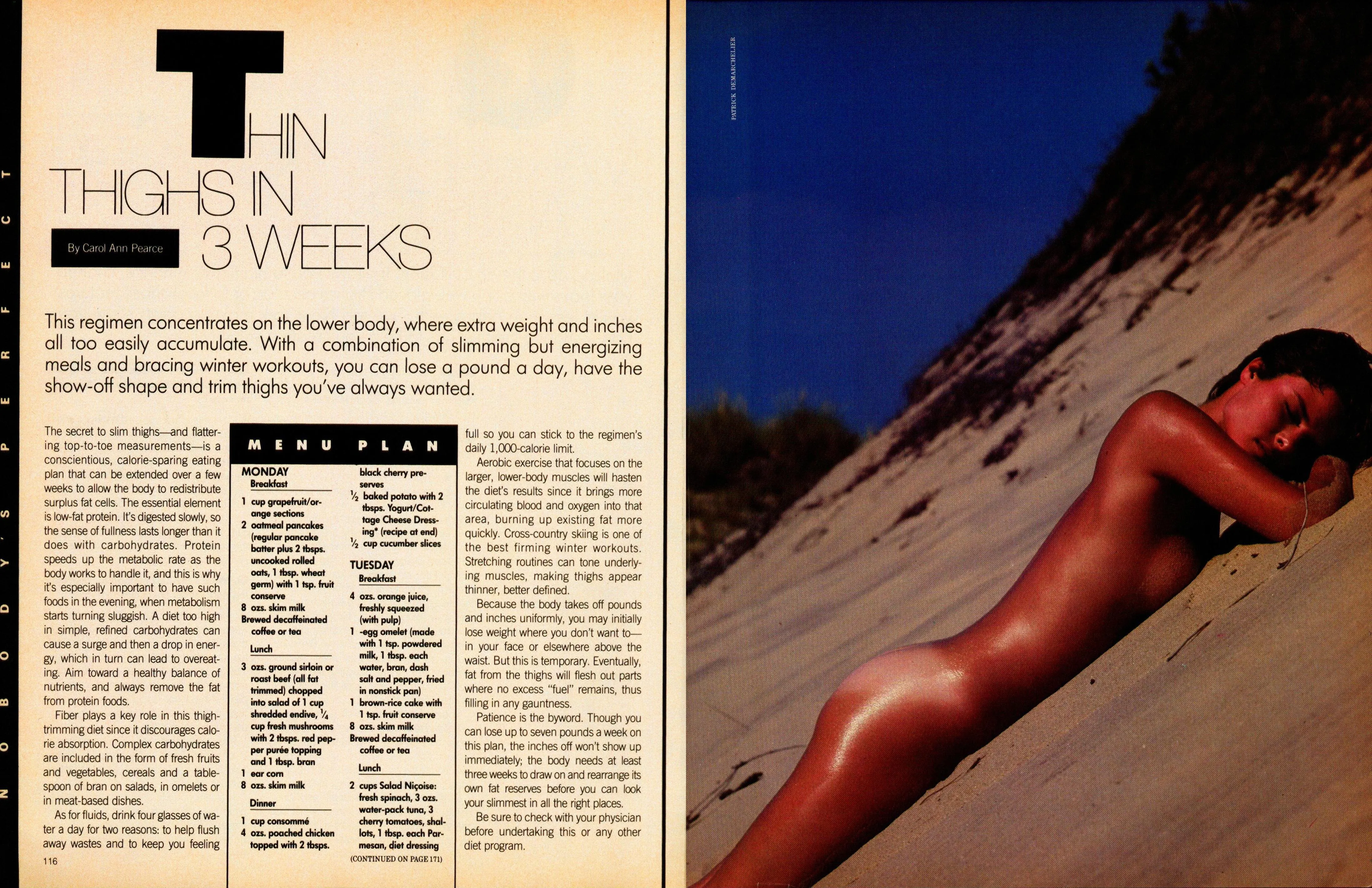 Kirsten Allen  Harper&#039;s Bazaar US January 1987  &quot;Thin Thighs in 3 Weeks&quot;  ph. Patrick Demarchelier