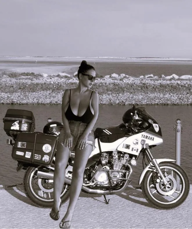 She just wants to make you understand that there are no airbags on motorcycles but she .........