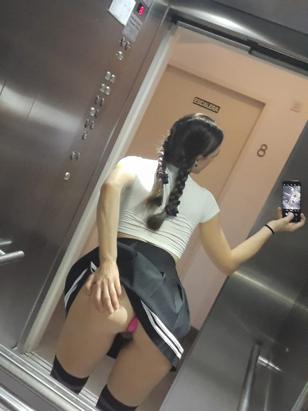 Wanna play in the elevator with the plug?