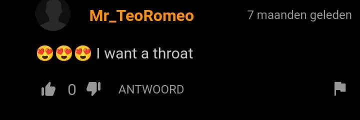 He just wants a throat