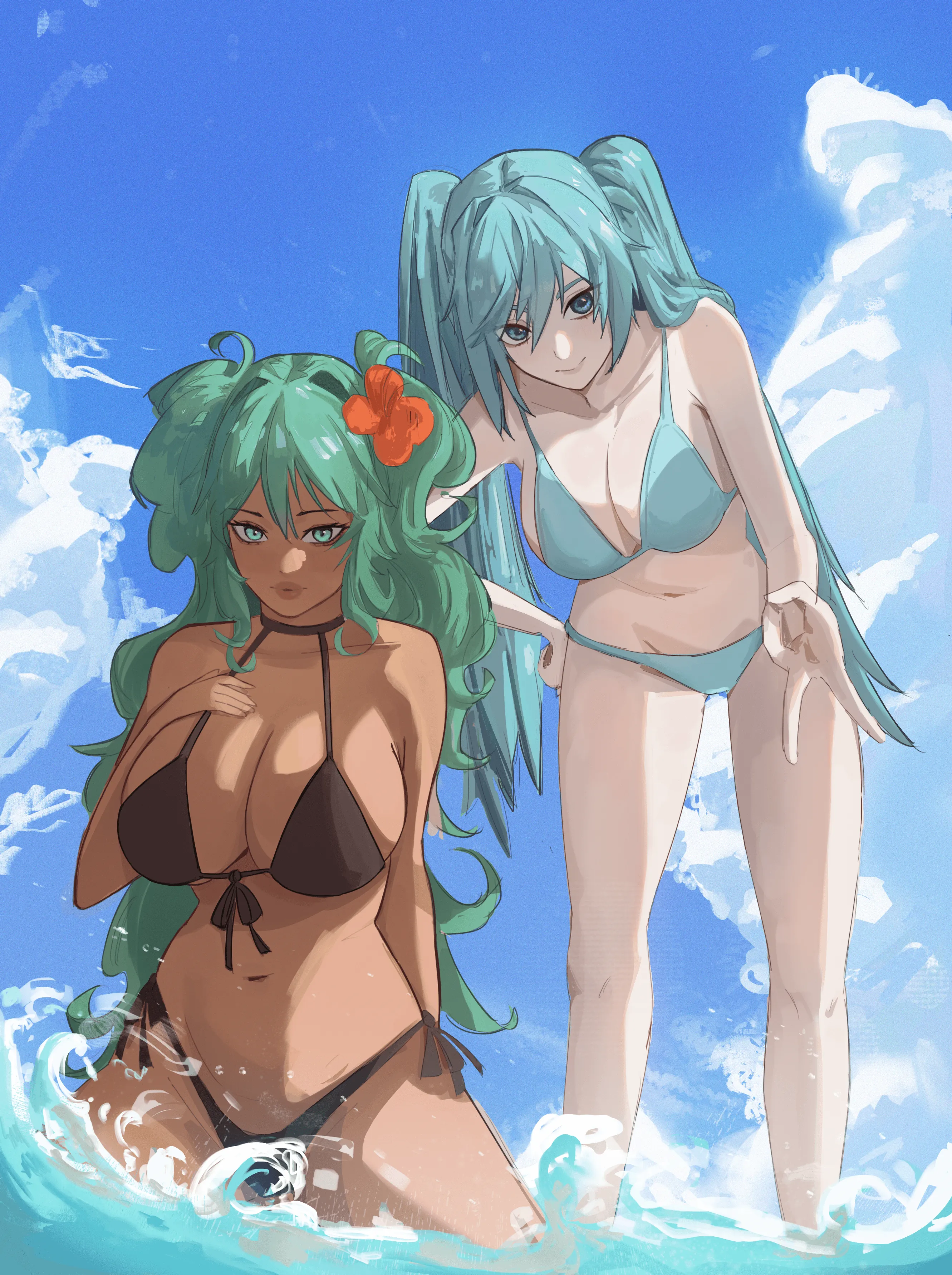 Brazilian Miku and Miku waterdraws__ Hatsune Miku