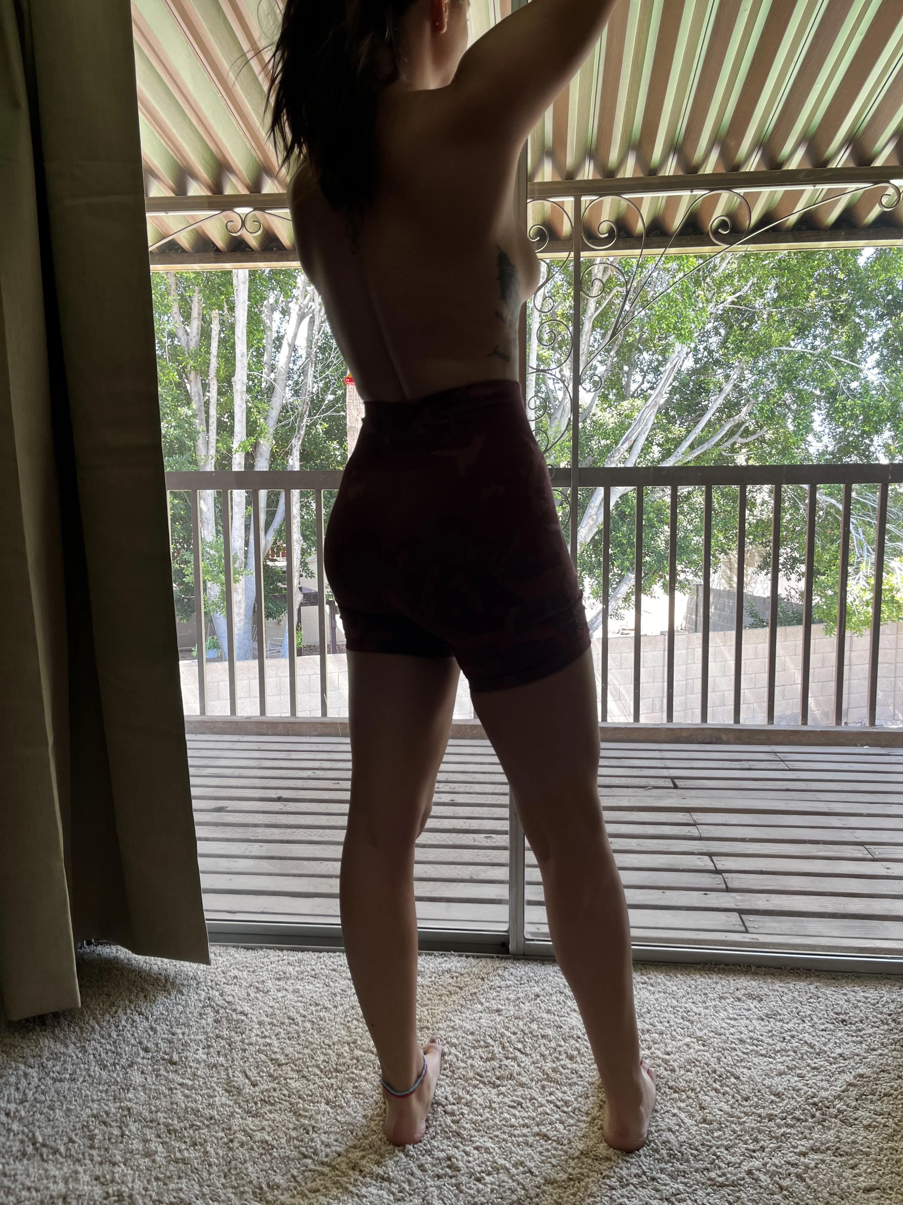 Dont mind me neighbors, just getting ready for some morning yoga