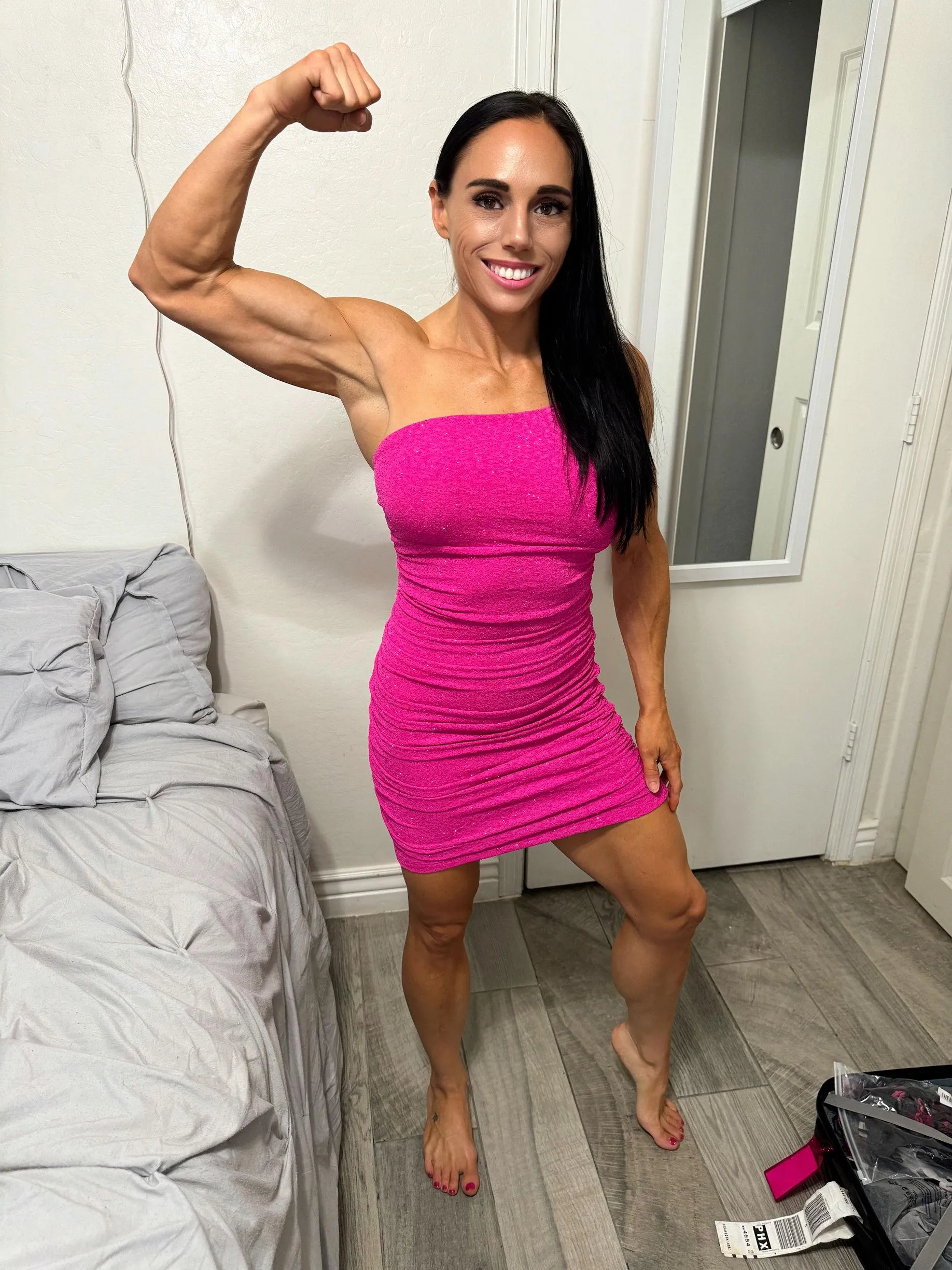 How do my muscles look with this dress?