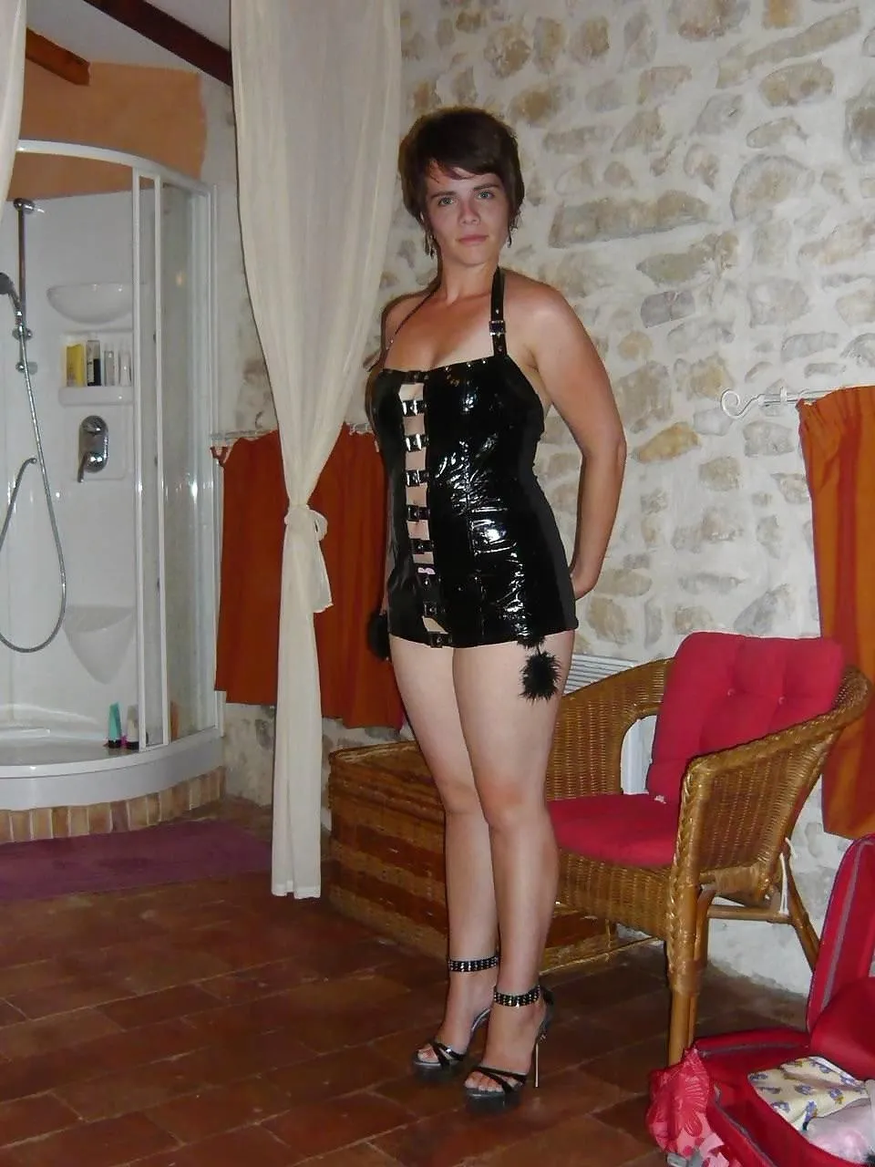 FrenchMom sexy but clothed preparing myself for a  party