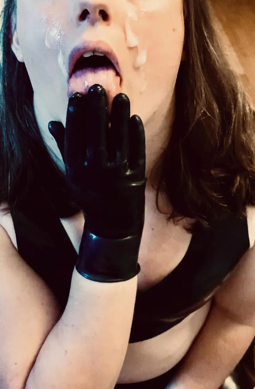 POV Ive just made you cum on my face with my latex gloves