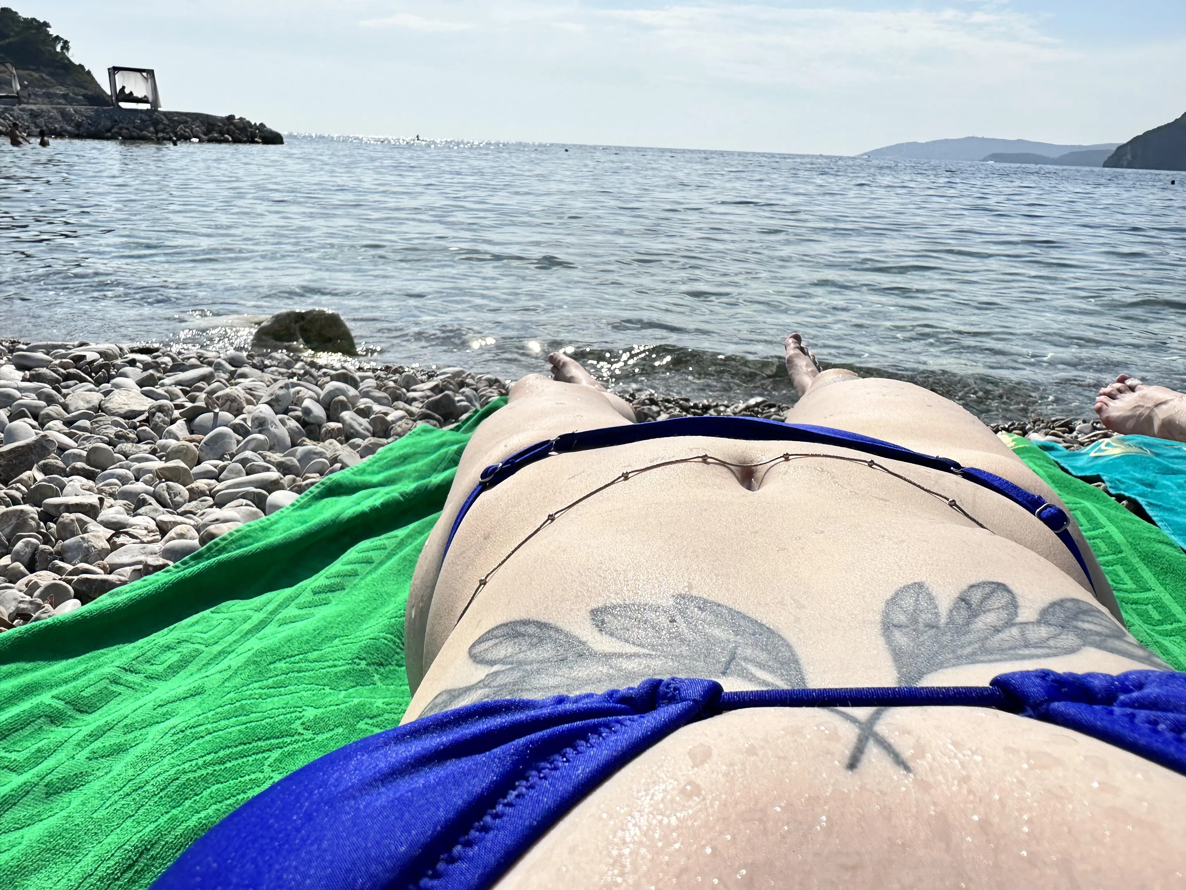 sunbathing with my small boobs