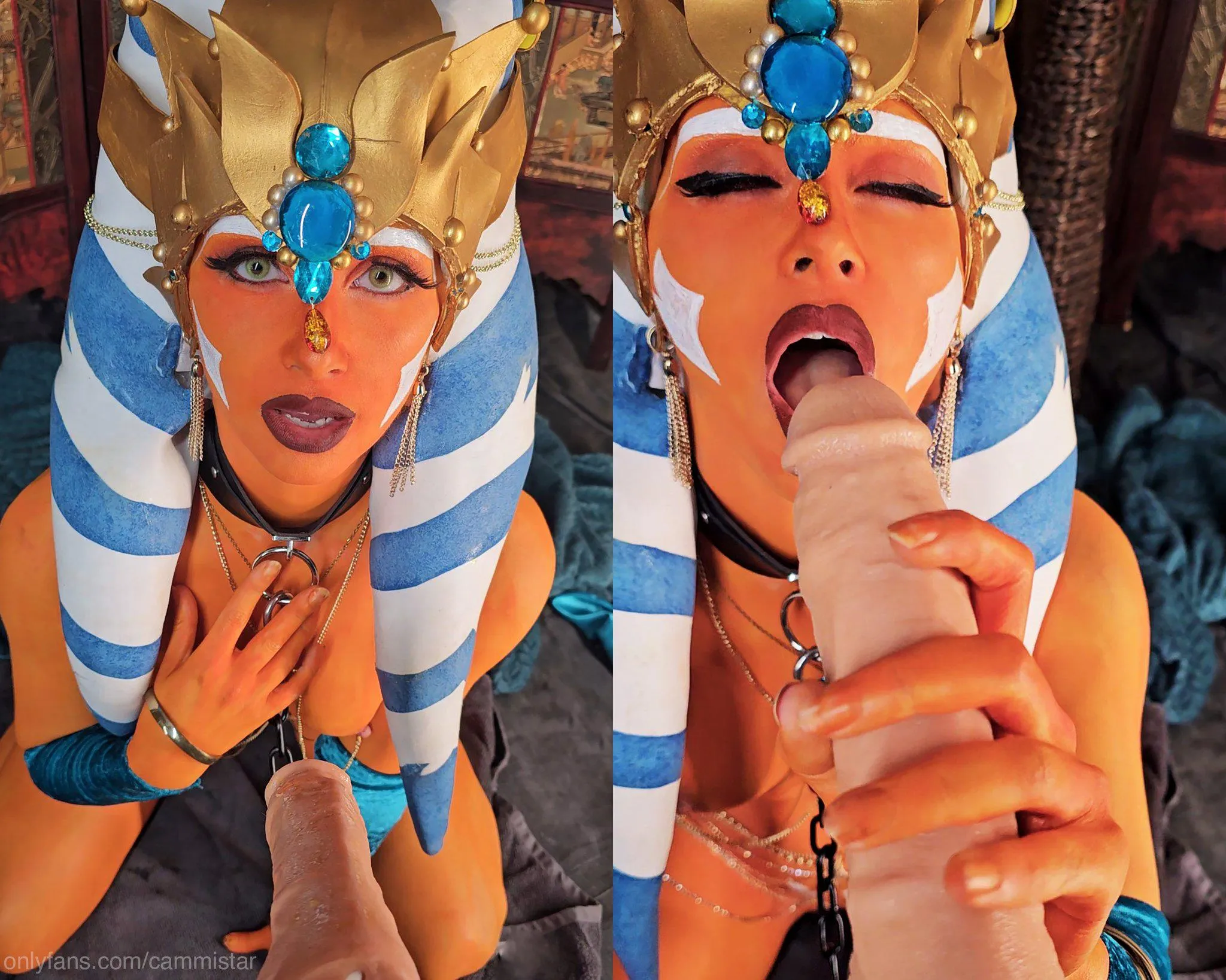 slave ahsoka is ready for your cum  cosplay by cammi starself