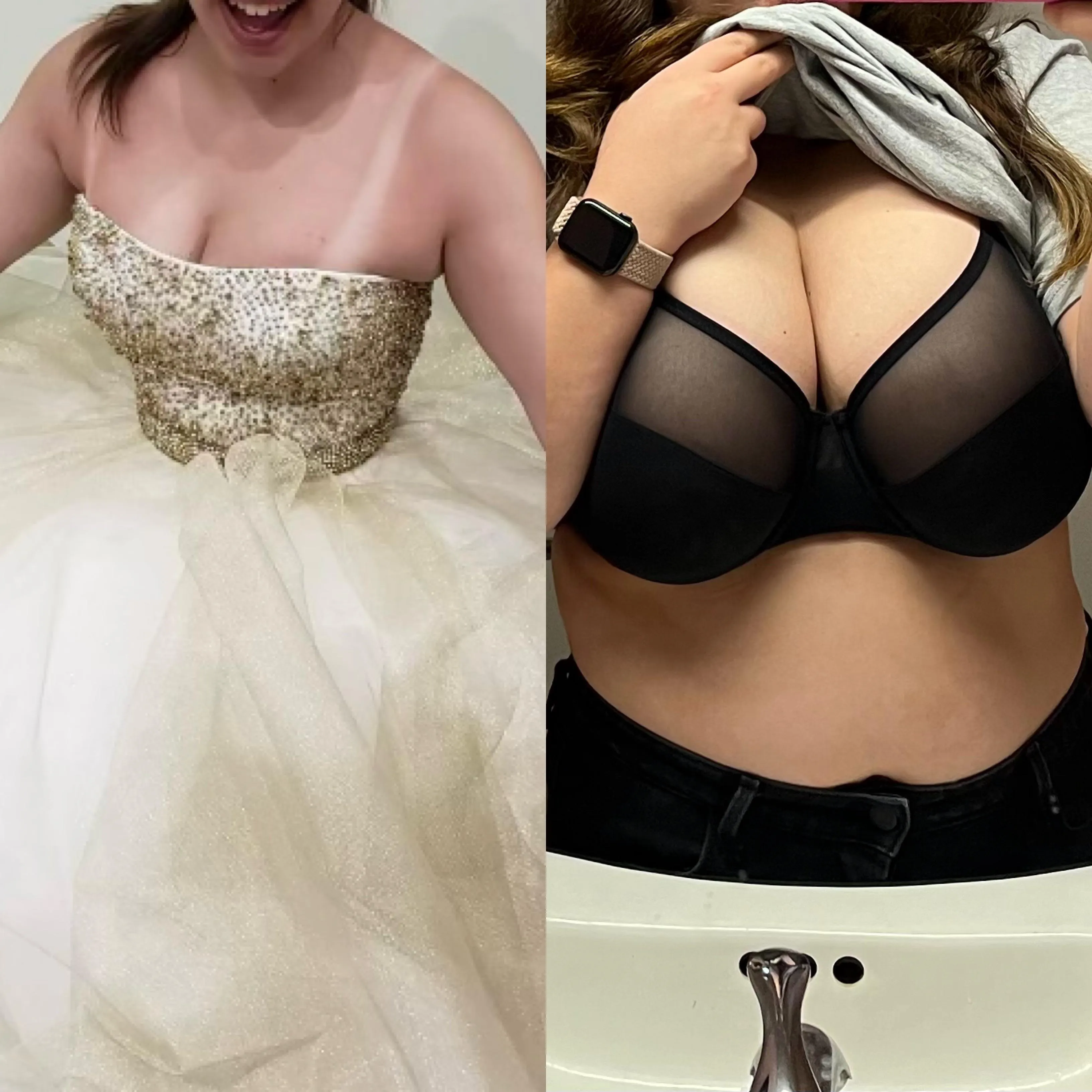 My waist has gotten a bit bigger since the pic on the left.  Follow me on Curvage for more Sydney Snacks