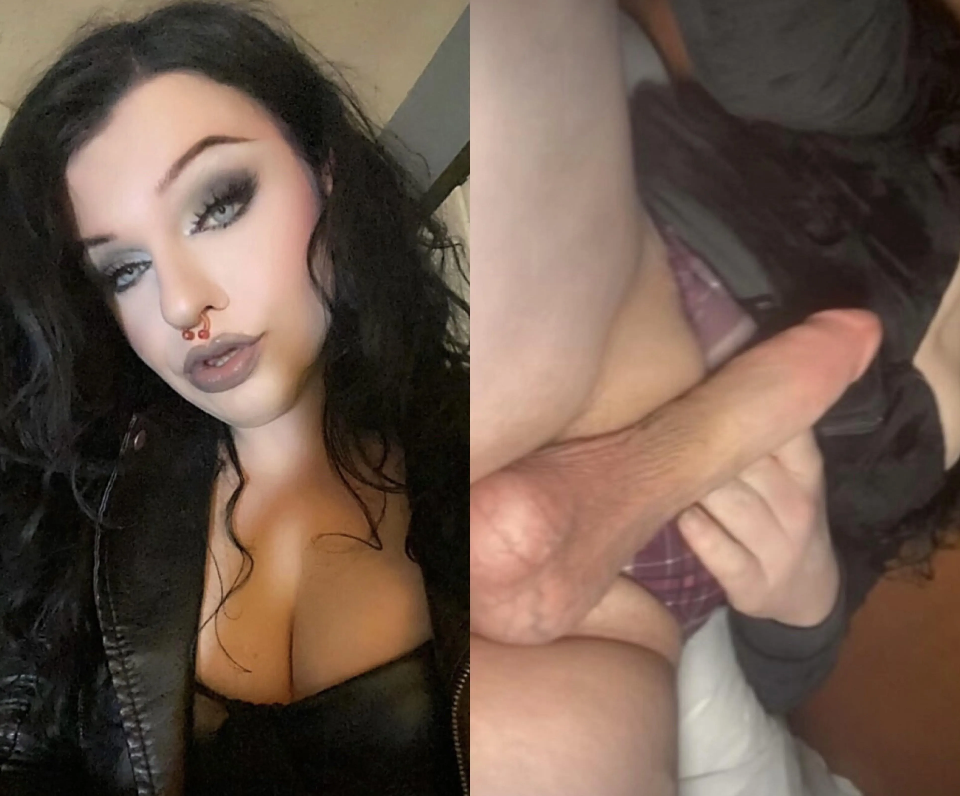 Im just a pretty goth girl with a pretty girl cock who needs to be drained over and over