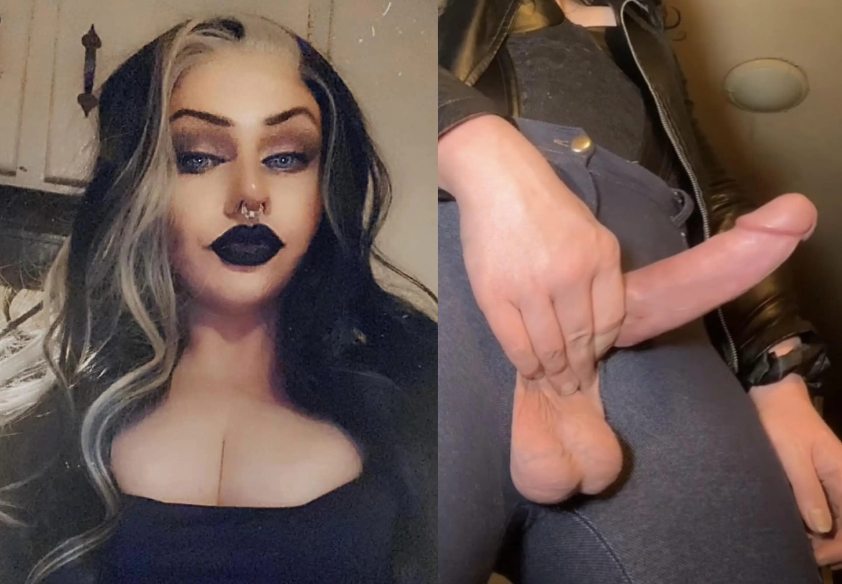 Suck and fuck my goth girl cock