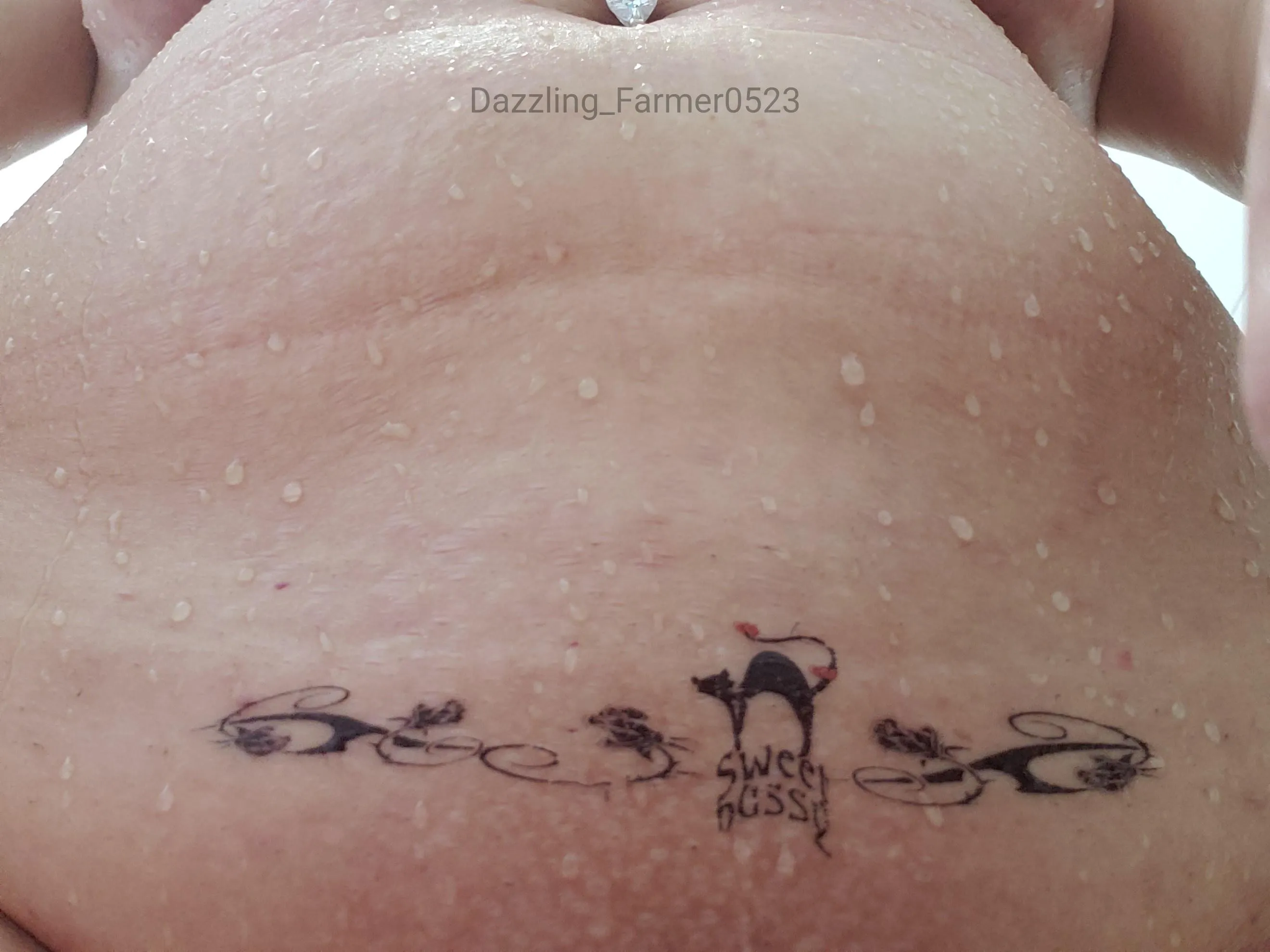 Sexy tattoo fun down below