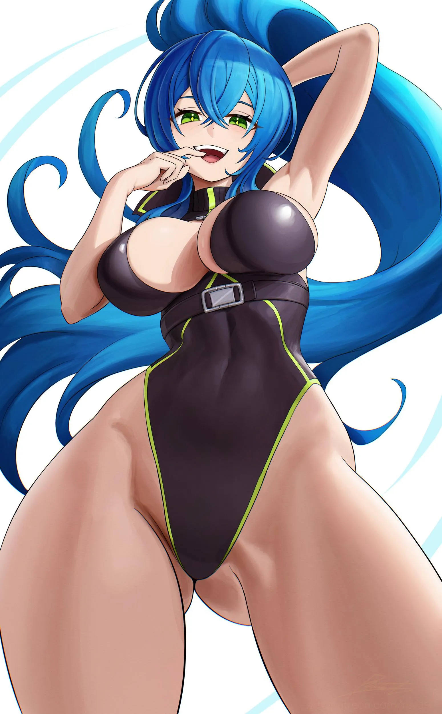 An original character in a swimsuit