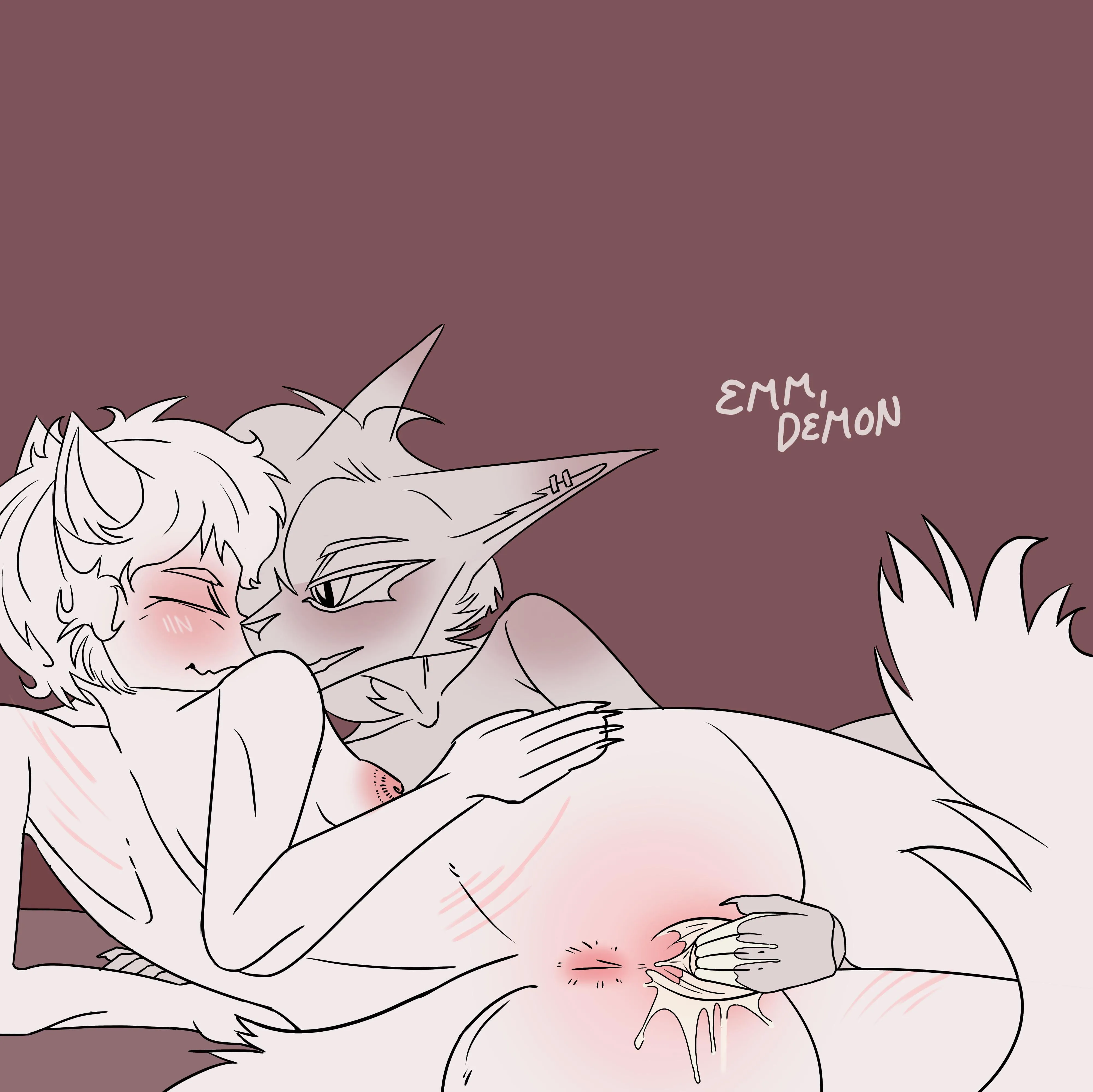 Drew my fav kinky married couple again 3 FF emm.demon