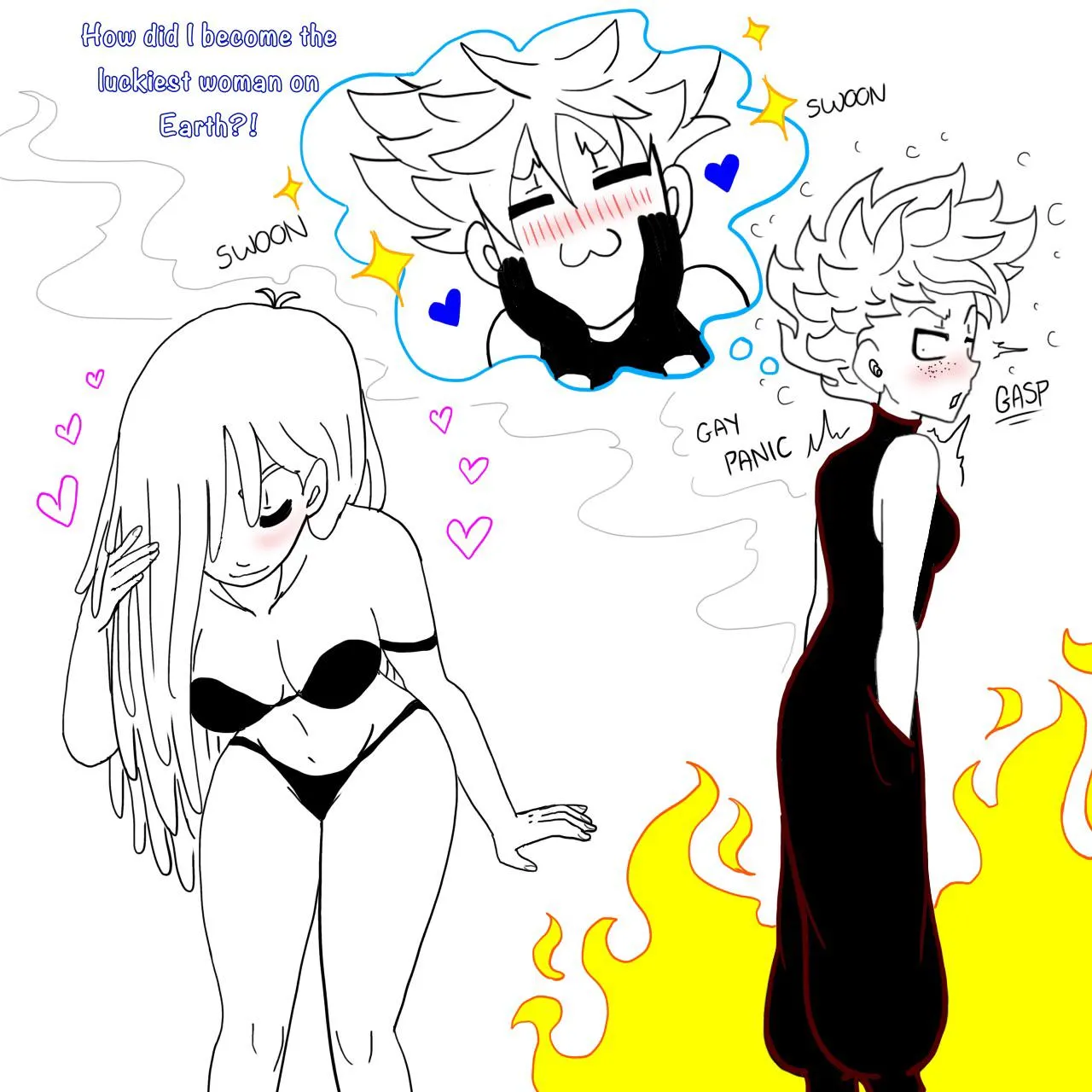 OriginalOur Little Universe Lmao just more instances of Eva completely flustering her future wife, Furi  This came out way too freaking cute though! I love these little goofy goobers