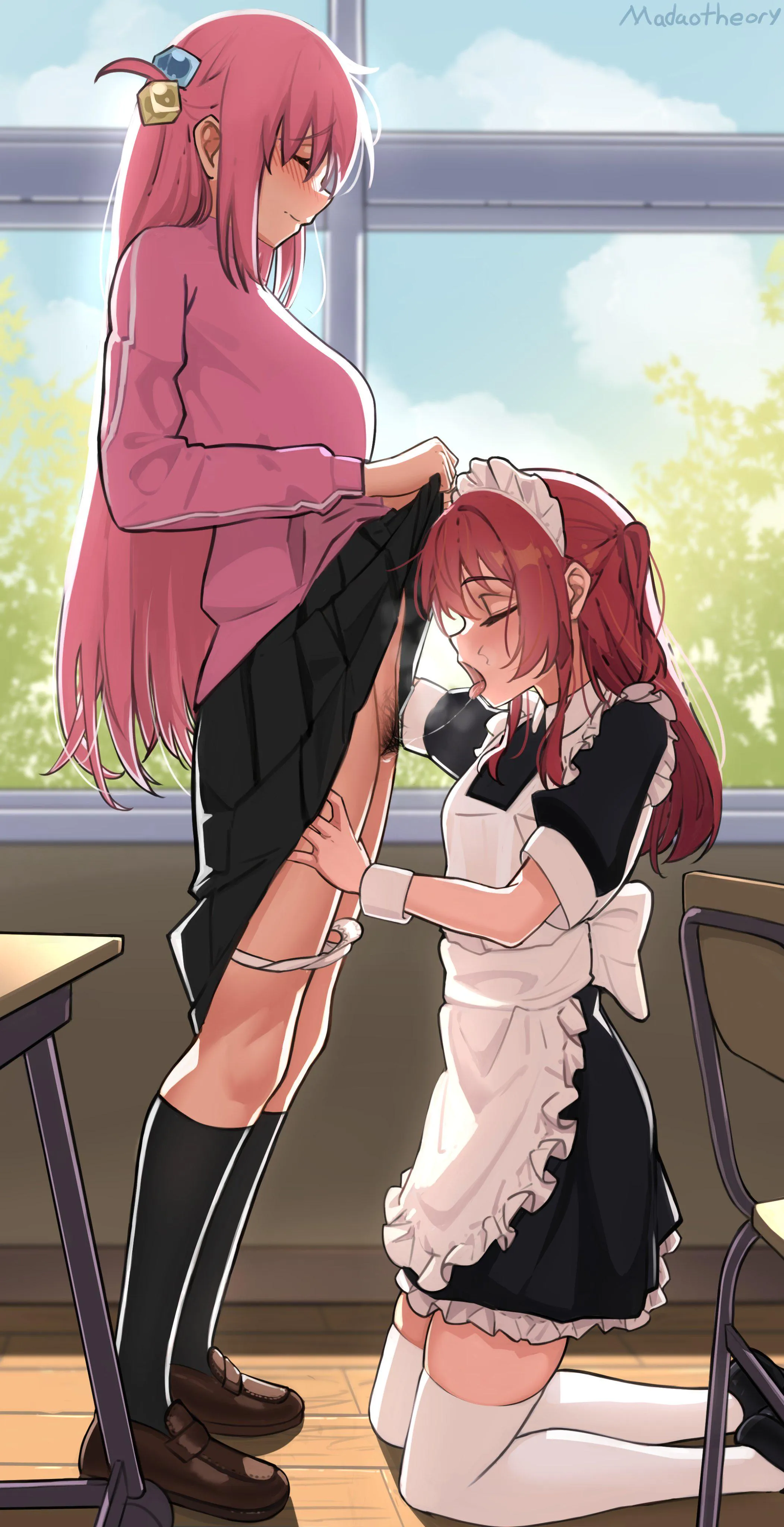 Kita On Her Knees Licking Bocchi&#039;s Pussy In Class Bocchi The Rock Madaotheory